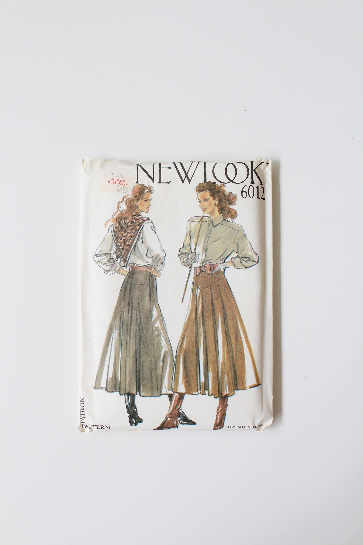 1980s Flared Skirt New Look 6012 Sewing Pattern,Six Sizes In One, Uncut Size 8-18