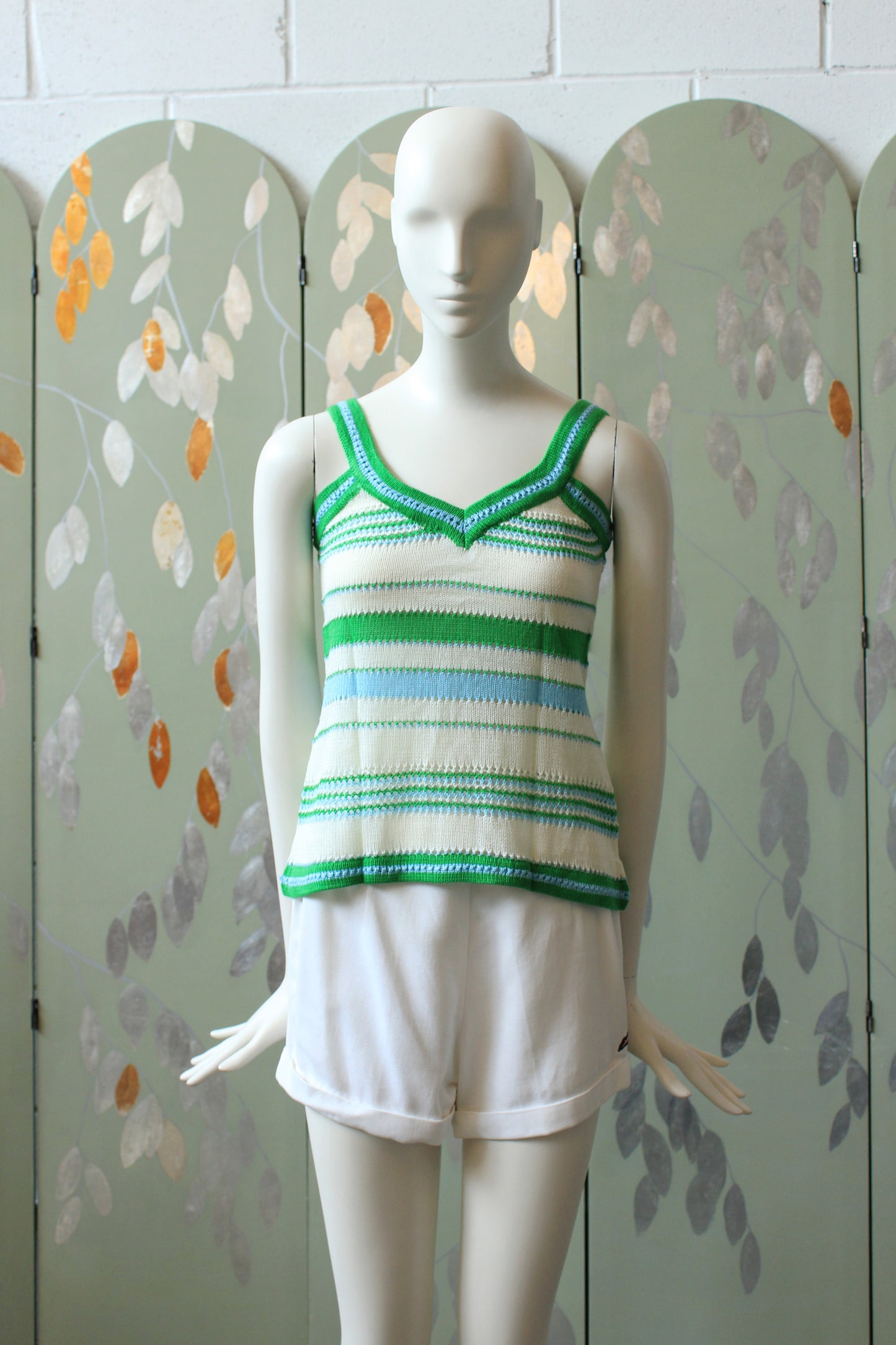 1950s Jantzen White High Waisted Athletic Shorts, Small