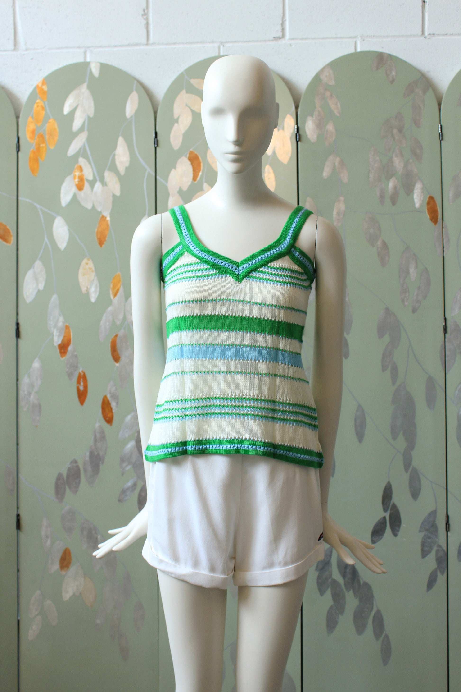 1950s Jantzen White High Waisted Athletic Shorts, Small