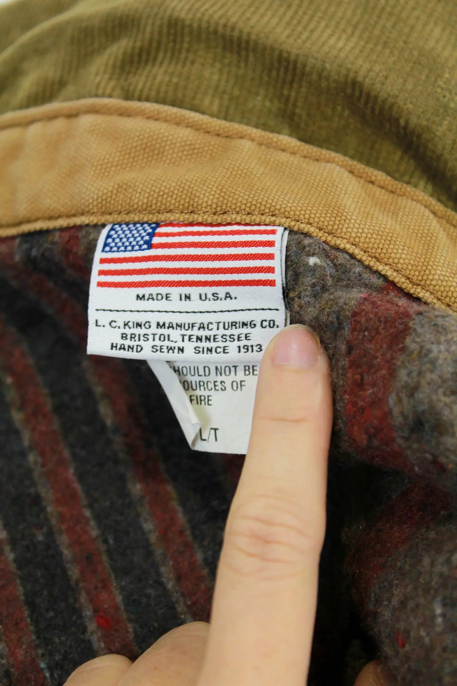 2010s L.C. King Brown Duck Canvas Barn Coat, Large