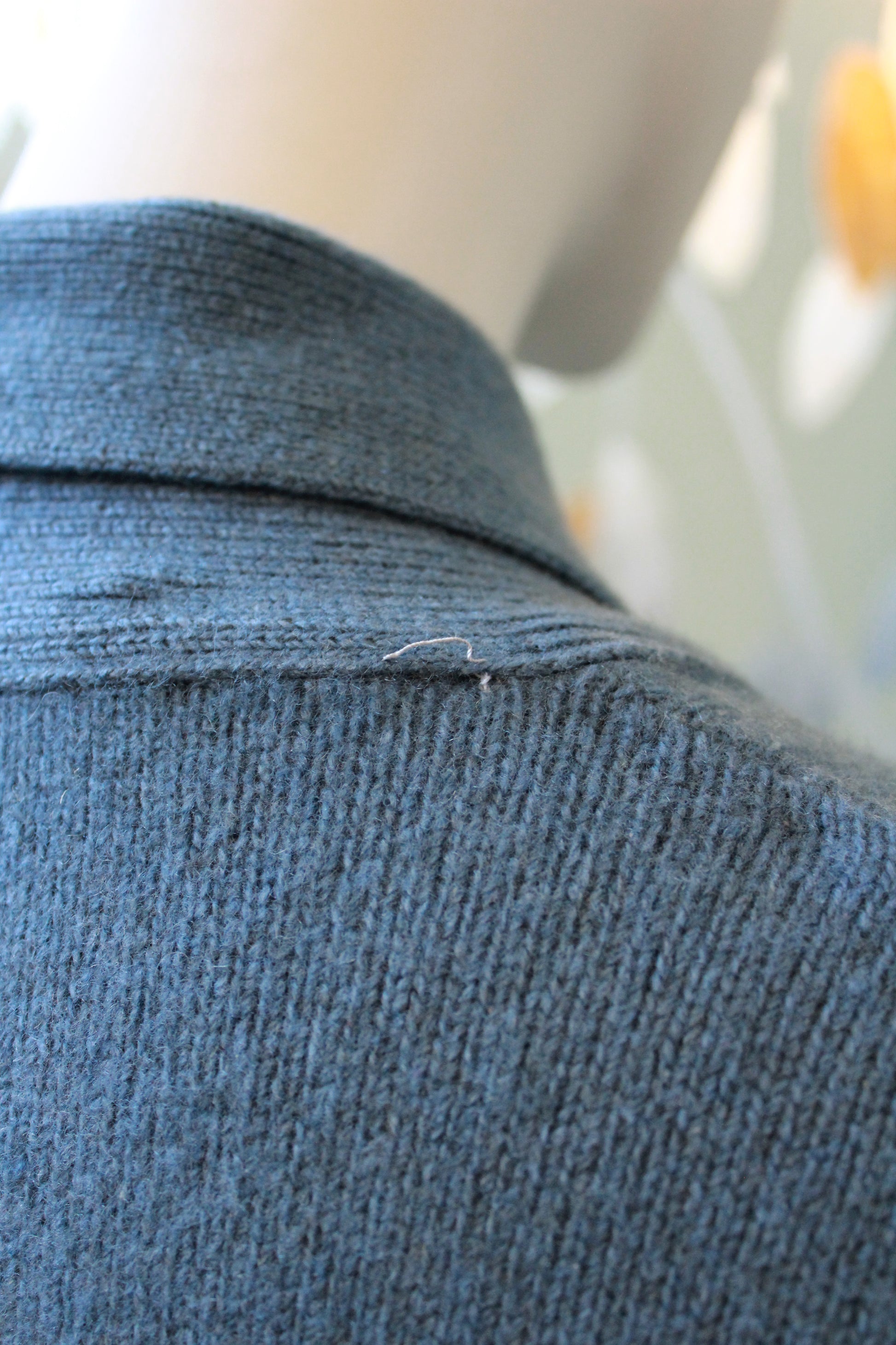 1960s Blue Cashmere Sweater With Matching Belt, Small 