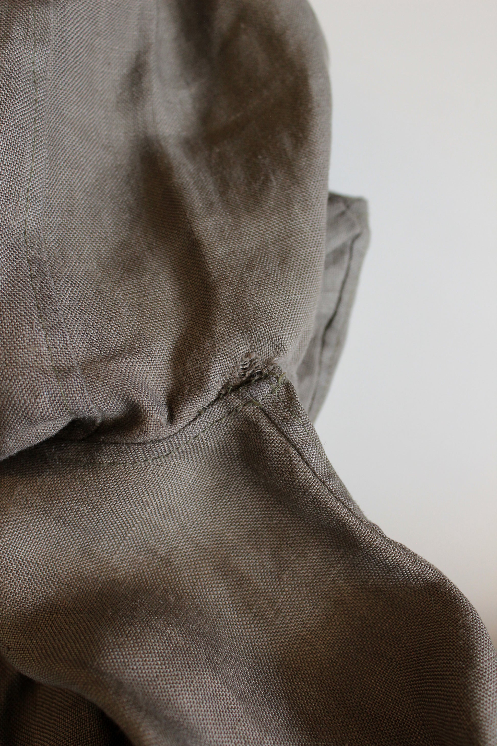 1990s Nina Mdvani Timeless Grey Linen Collared Jacket Jacket, XS