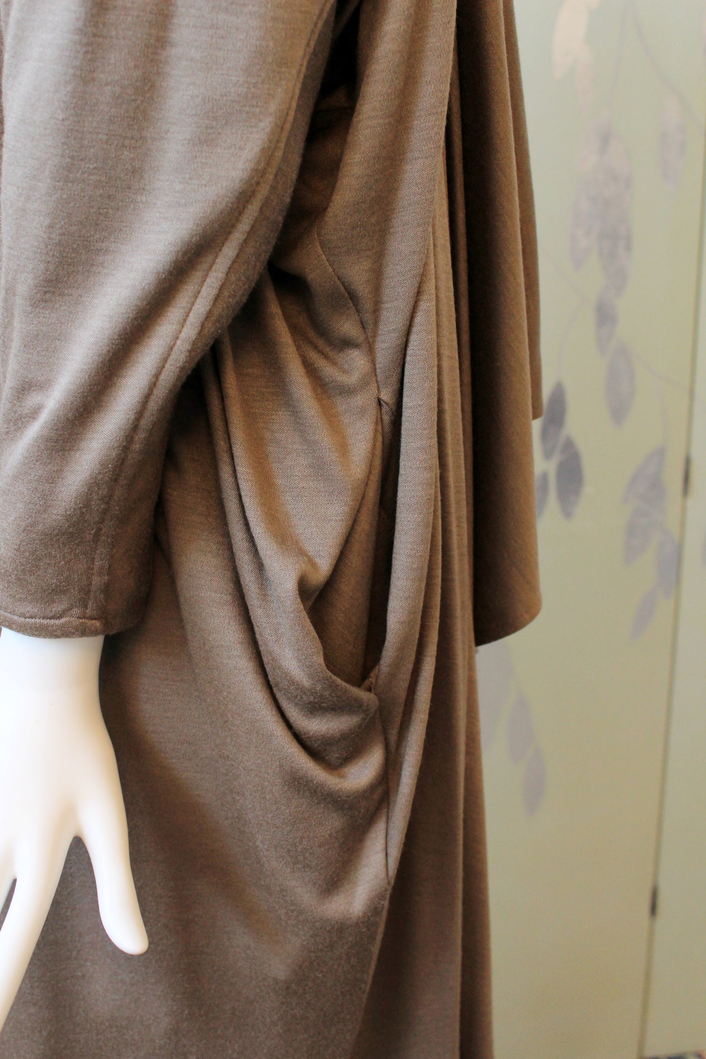 1980s Mariola Mayer Dark Taupe 3PC, Ruffle Skirt/Top/Jacket Matching Set, Small/Medium