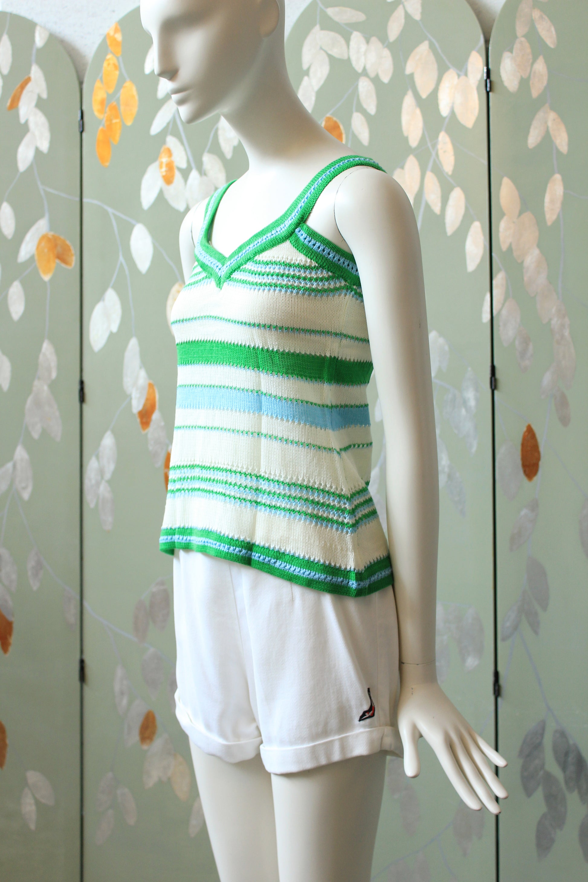 1950s Jantzen White High Waisted Athletic Shorts, Small