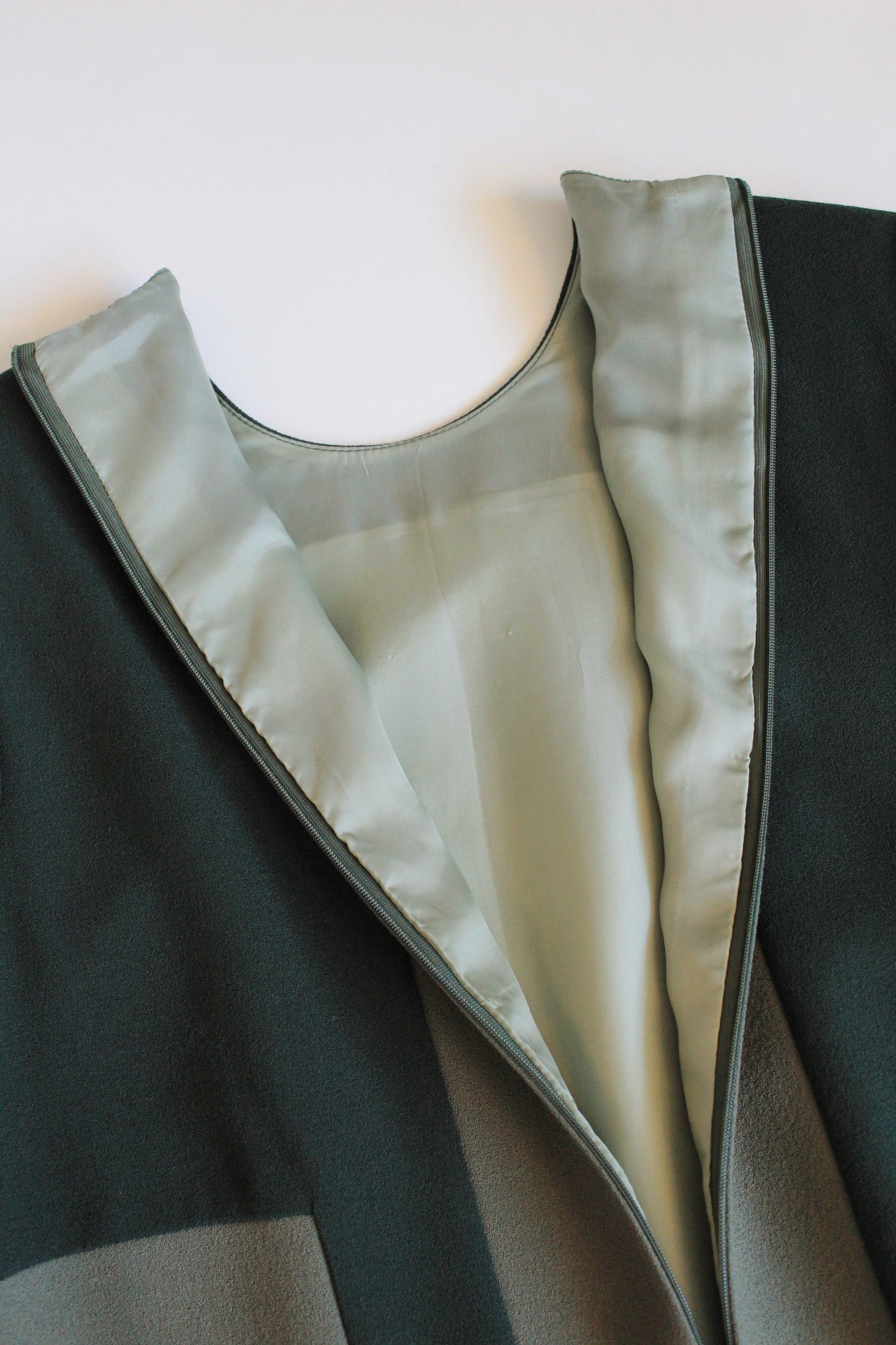 1980s Olive Green And Black Geometric Shift Dress, Medium