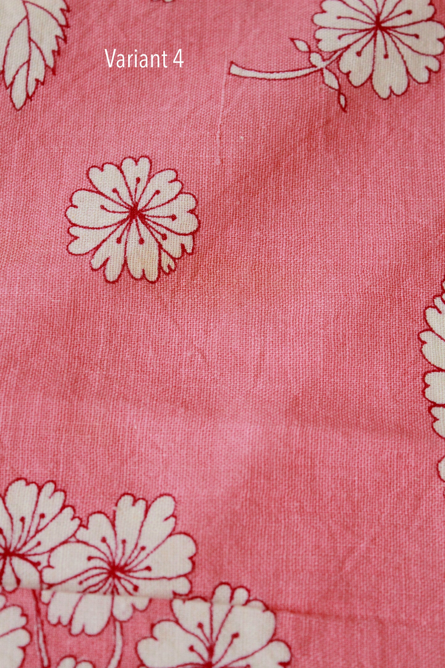 Vintage 1950s Pink And White Flower Cotton Feed Sack