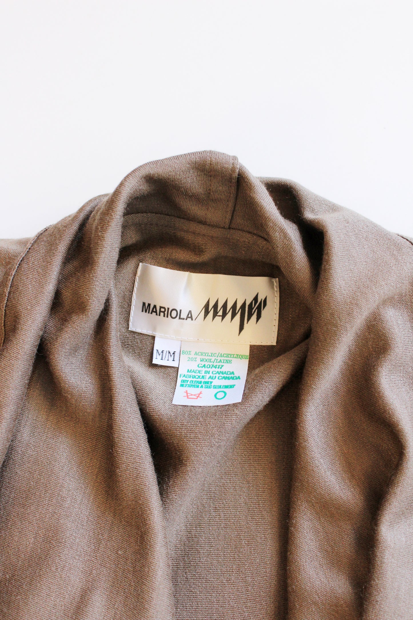 1980s Mariola Mayer Dark Taupe 3PC, Ruffle Skirt/Top/Jacket Matching Set, Small/Medium
