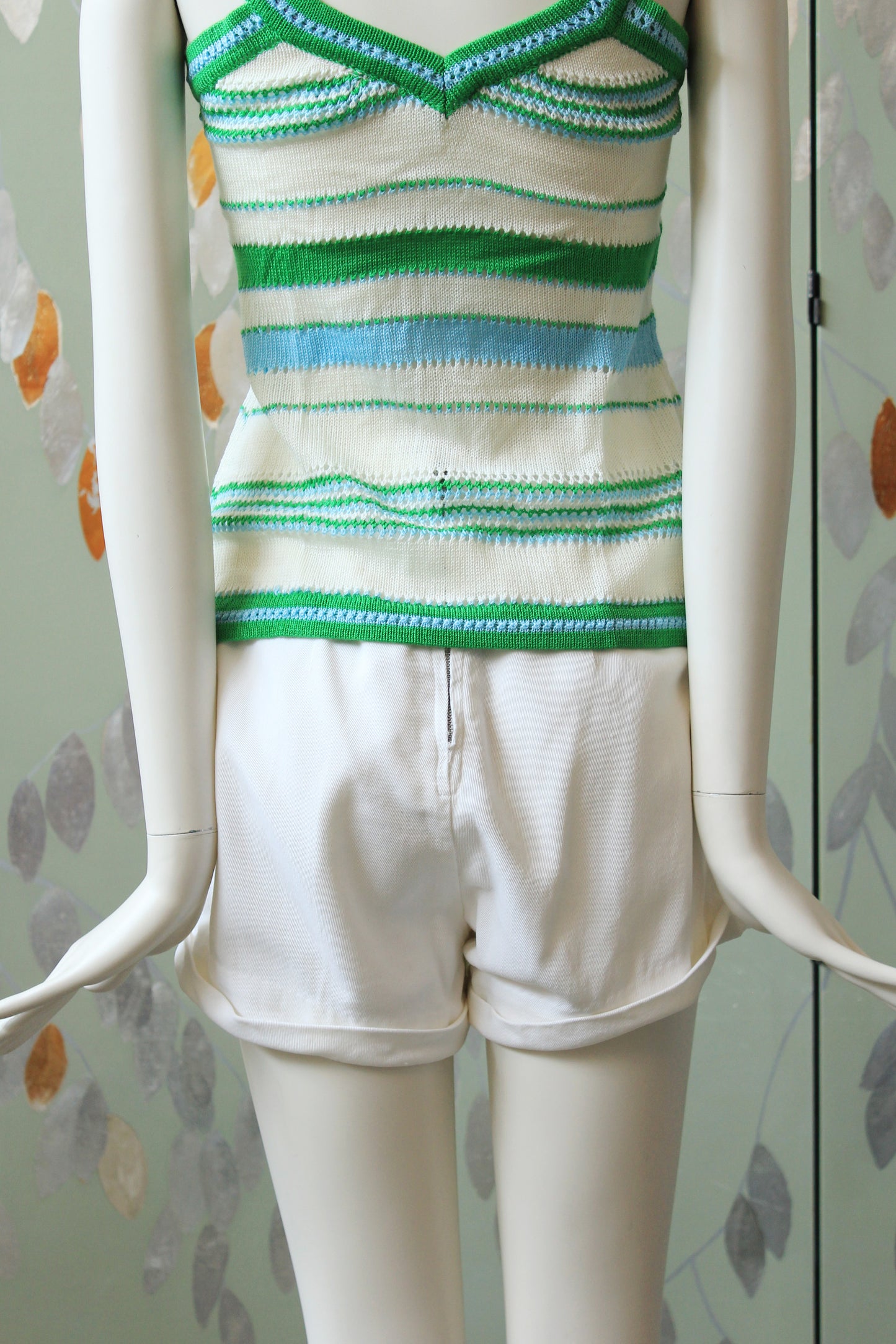 1950s Jantzen White High Waisted Athletic Shorts, Small