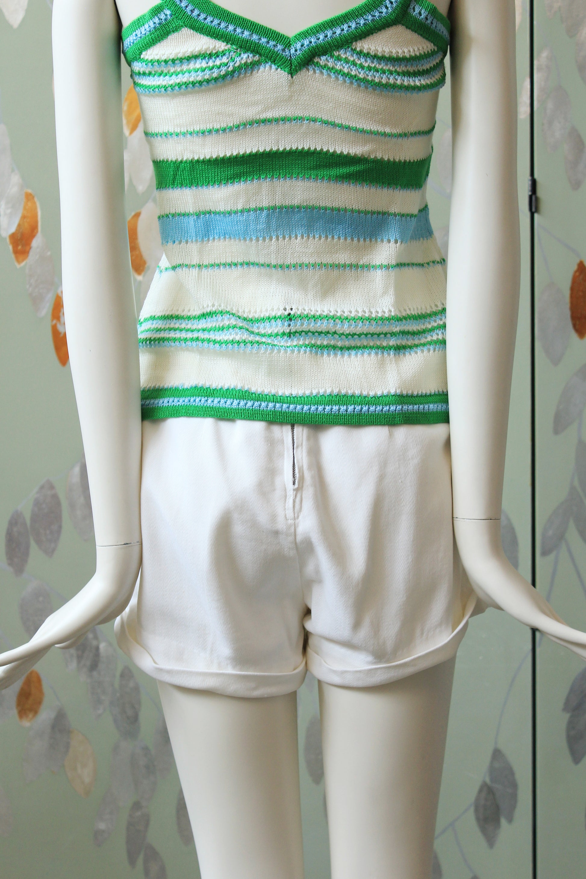 1950s Jantzen White High Waisted Athletic Shorts, Small