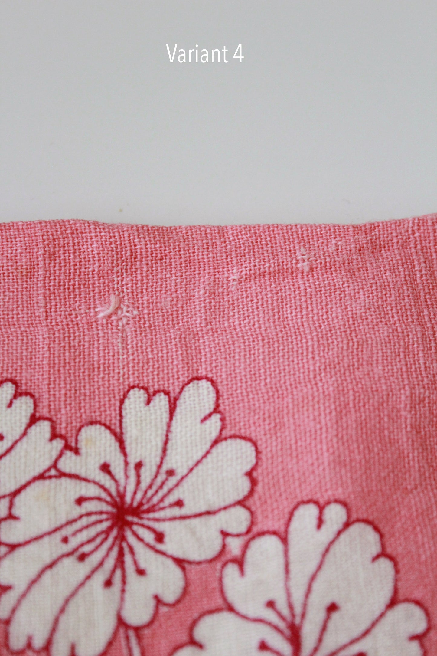 Vintage 1950s Pink And White Flower Cotton Feed Sack