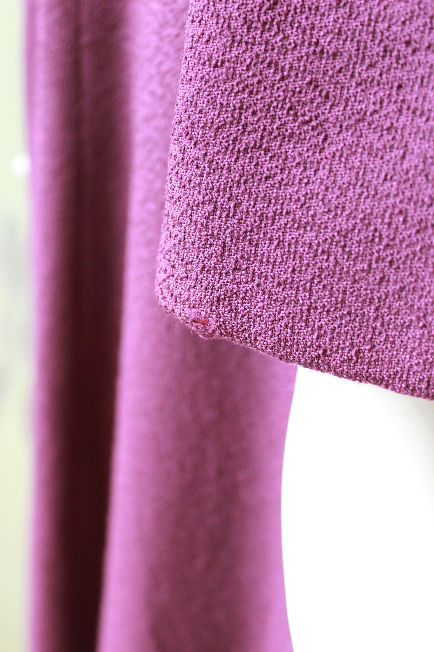 1940s Plum Flared Coat With Pleating And Bell Sleeves , Small 
