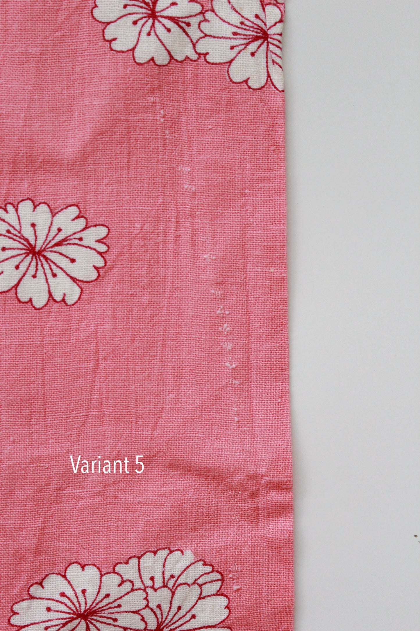 Vintage 1950s Pink And White Flower Cotton Feed Sack