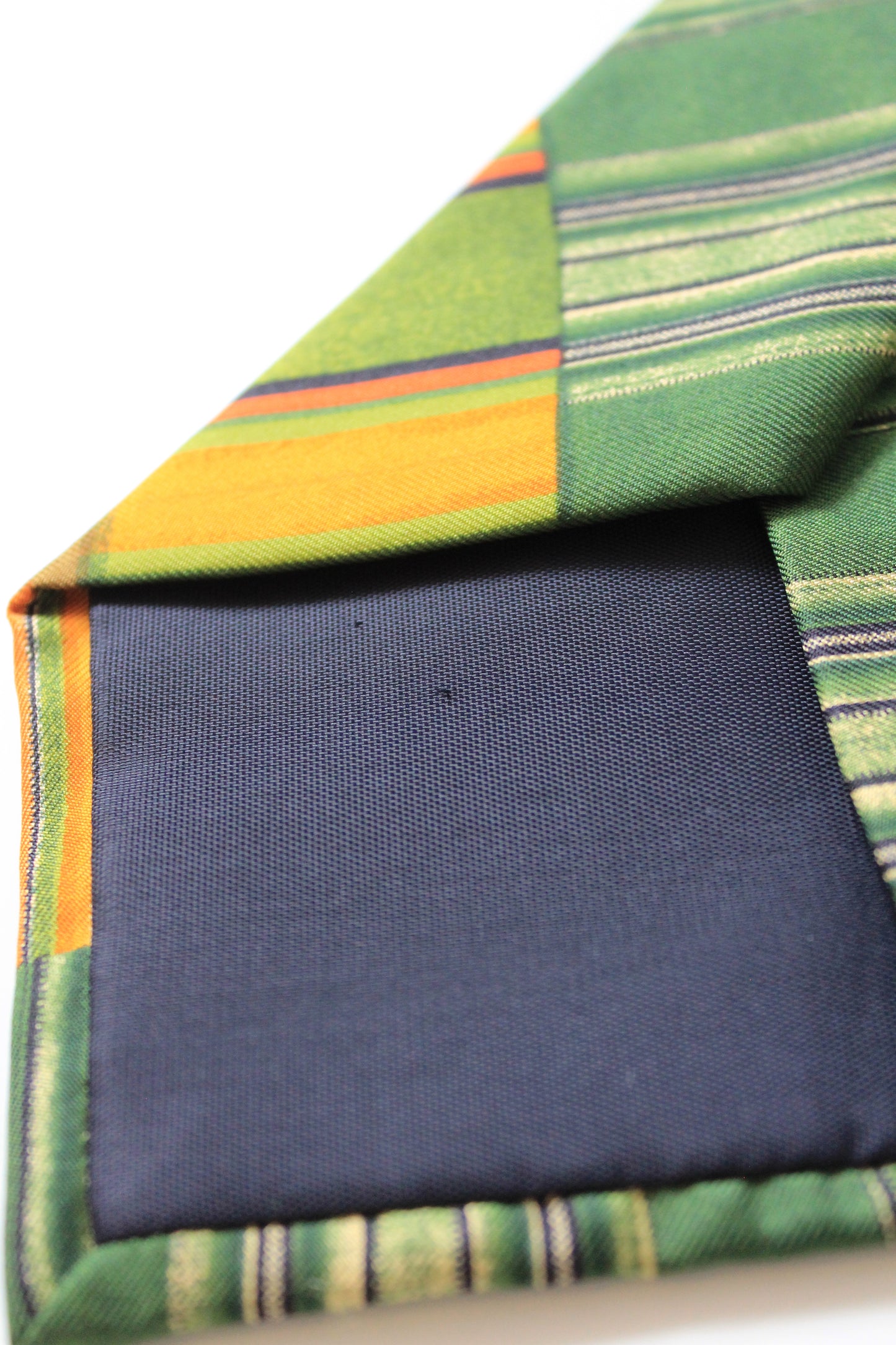 1990s YSL Green And Yellow Graphic Designer Silk Tie