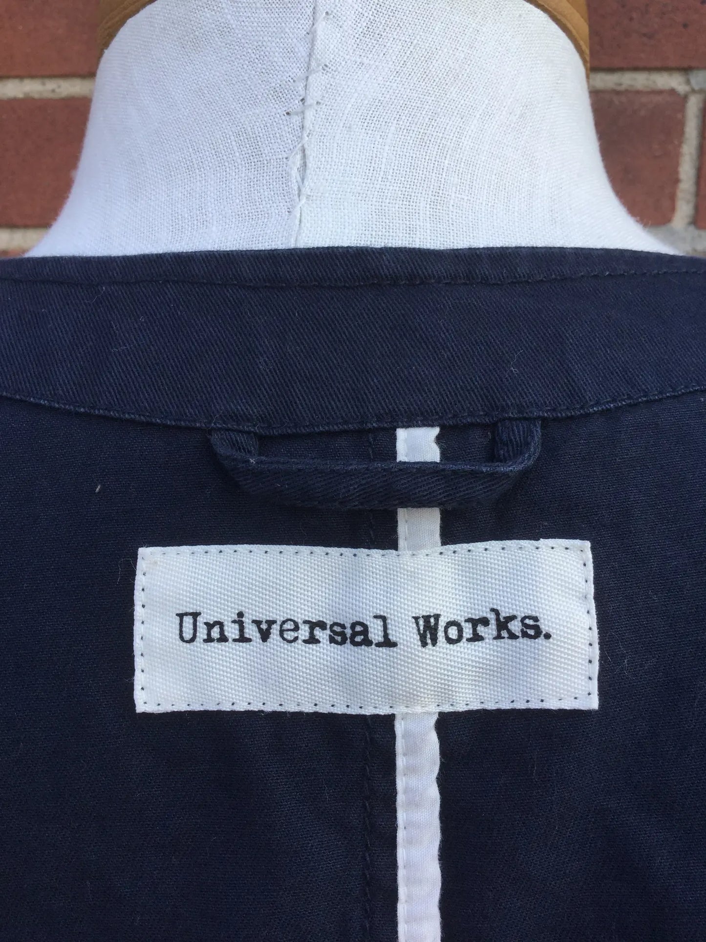 2010s Universal Works Navy Cotton Work Waistcoat, Large