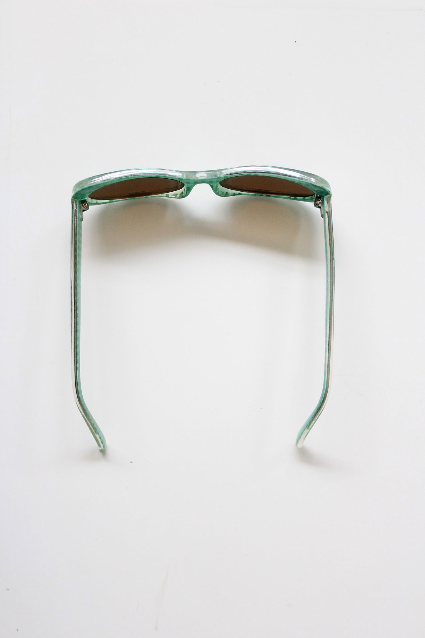 1950s Green Gingham Translucent Sunglasses 