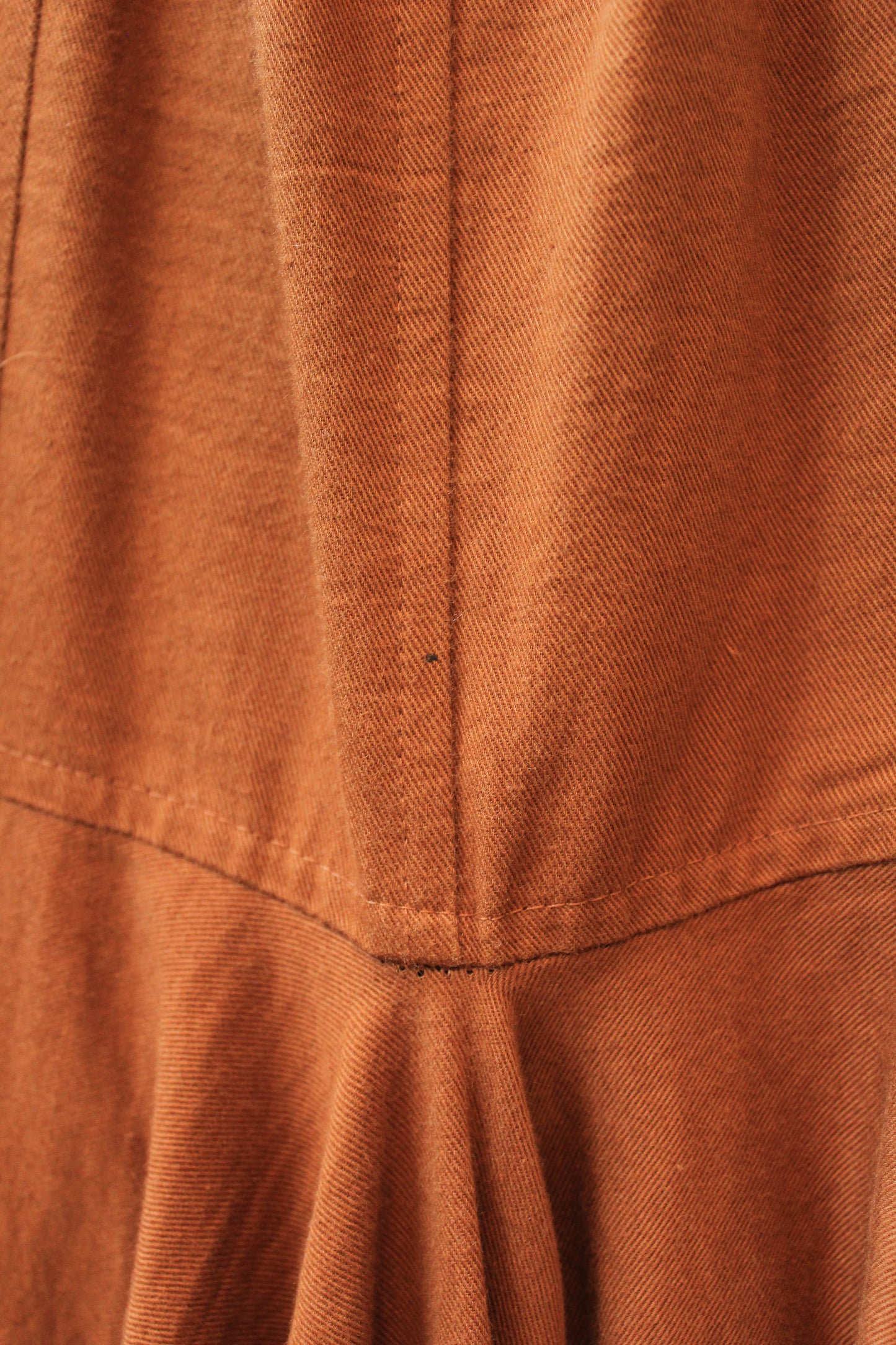 1980s Casual Boho Tan Lace Up Contempo Casuals Skirt, Small/Medium