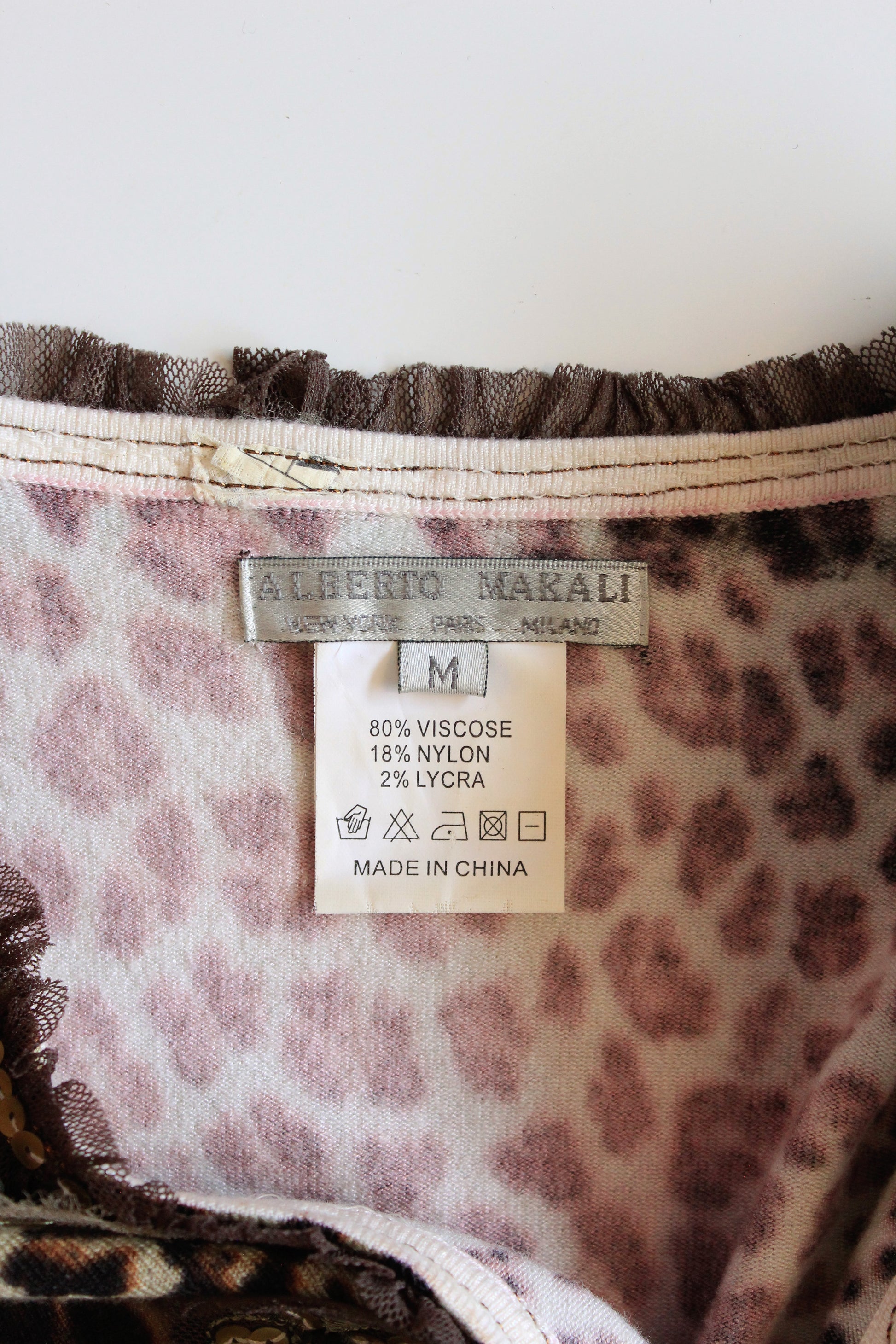 Early 2000s Leopard Print Beaded Tank Top And Cardigan Set, Medium 
