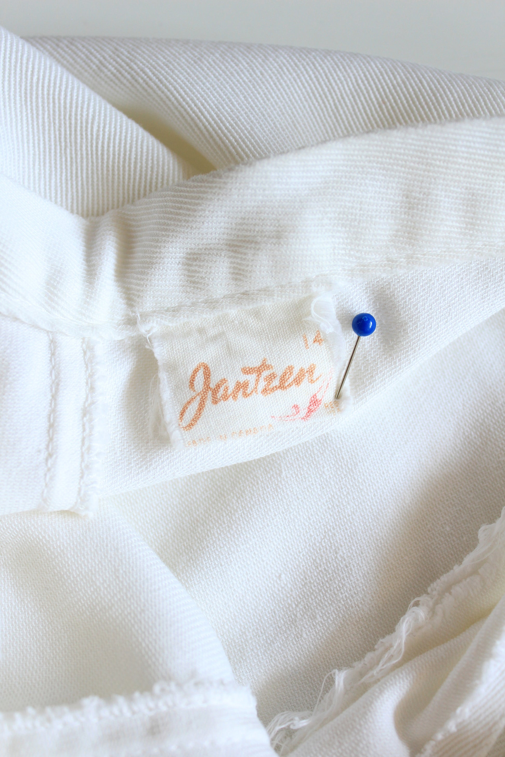 1950s Jantzen White High Waisted Athletic Shorts, Small