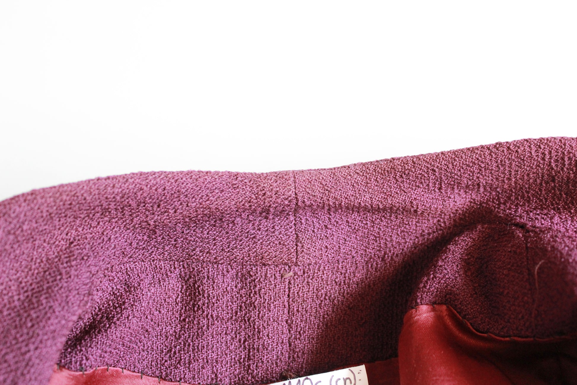1940s Plum Flared Coat With Pleating And Bell Sleeves , Small 