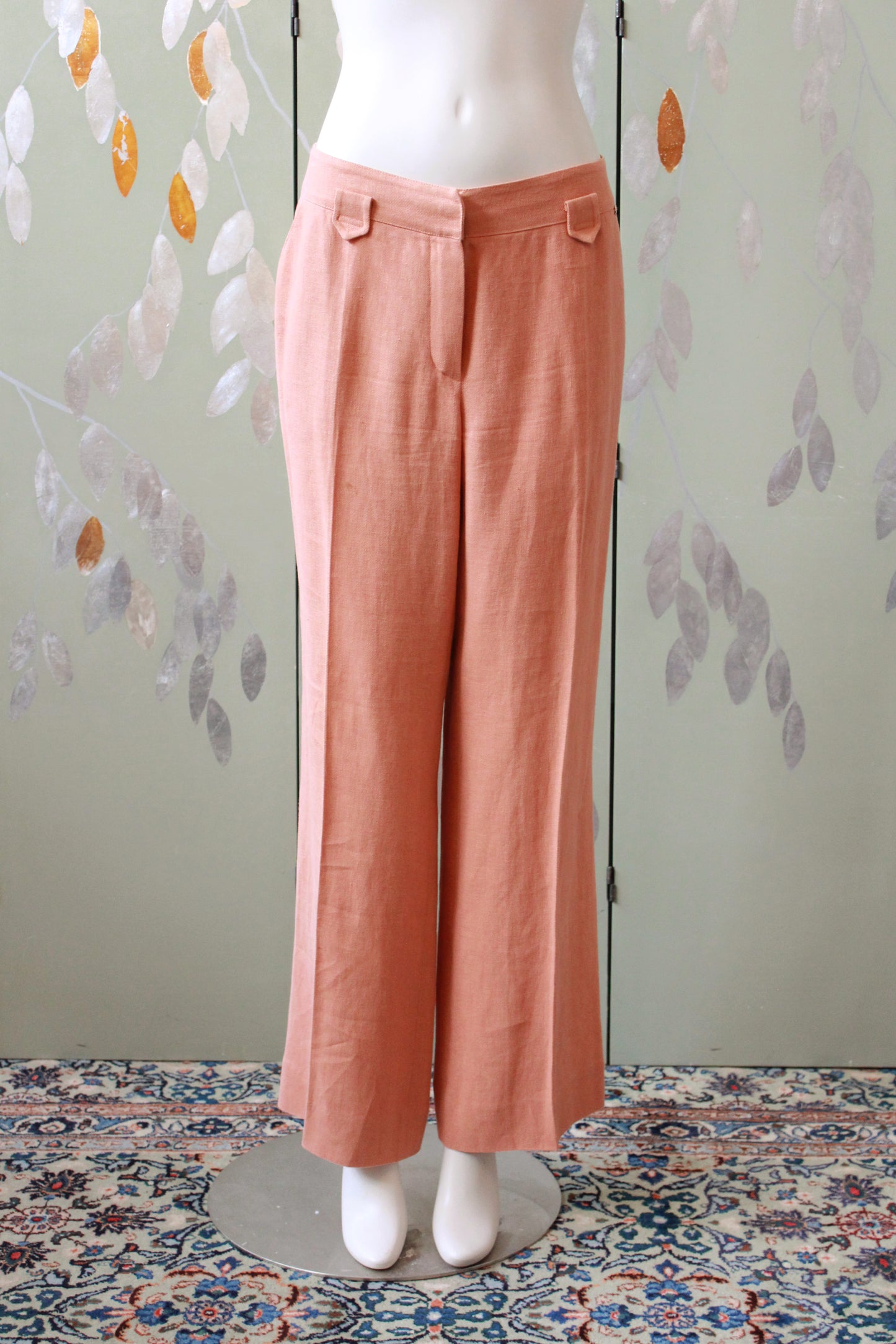 1990s Sonia Rykiel Peach Pant Suit Set, Medium 