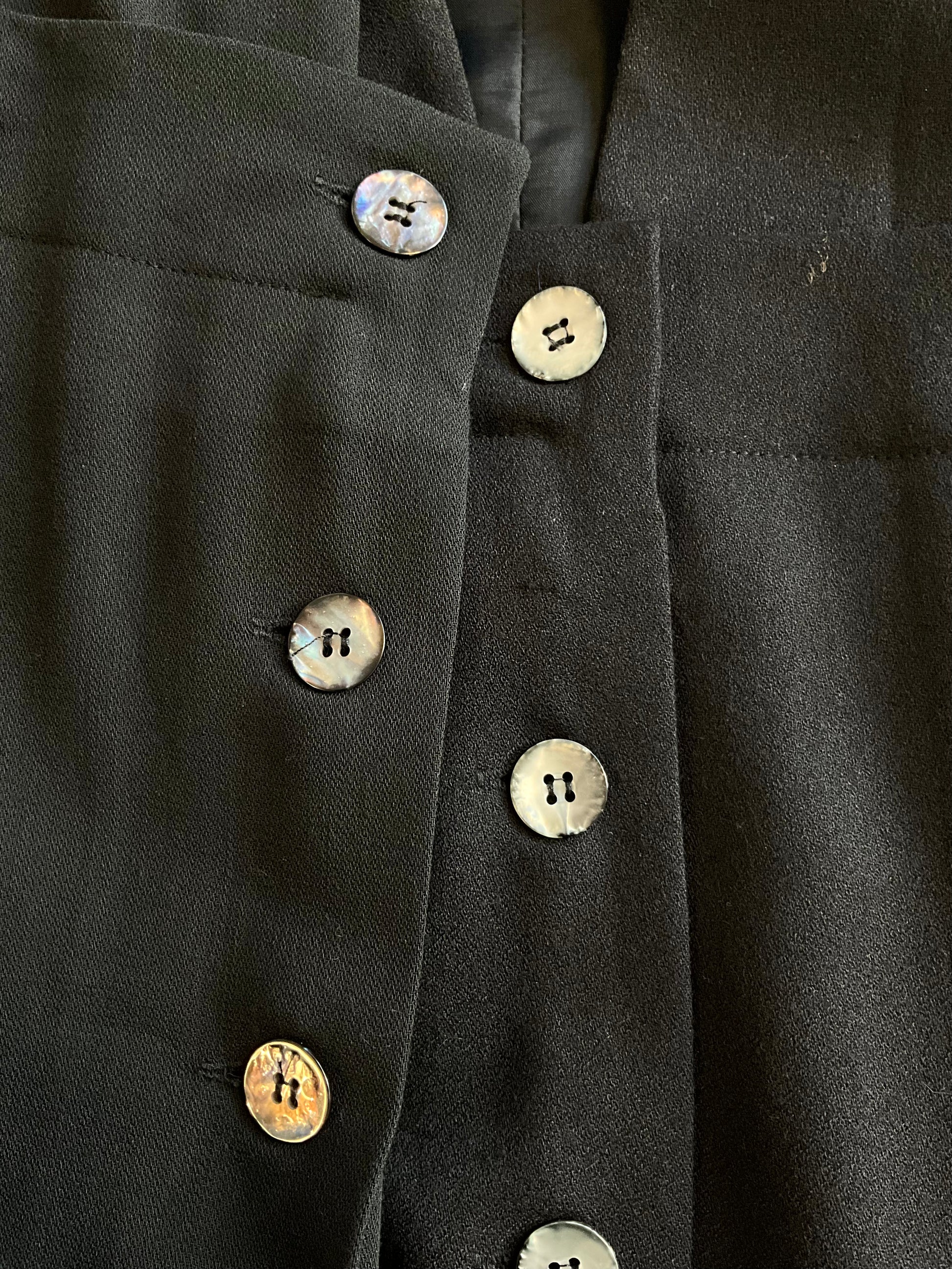 Vintage 1980s Black Sleeveless Button Up Maxi Jumper Dress