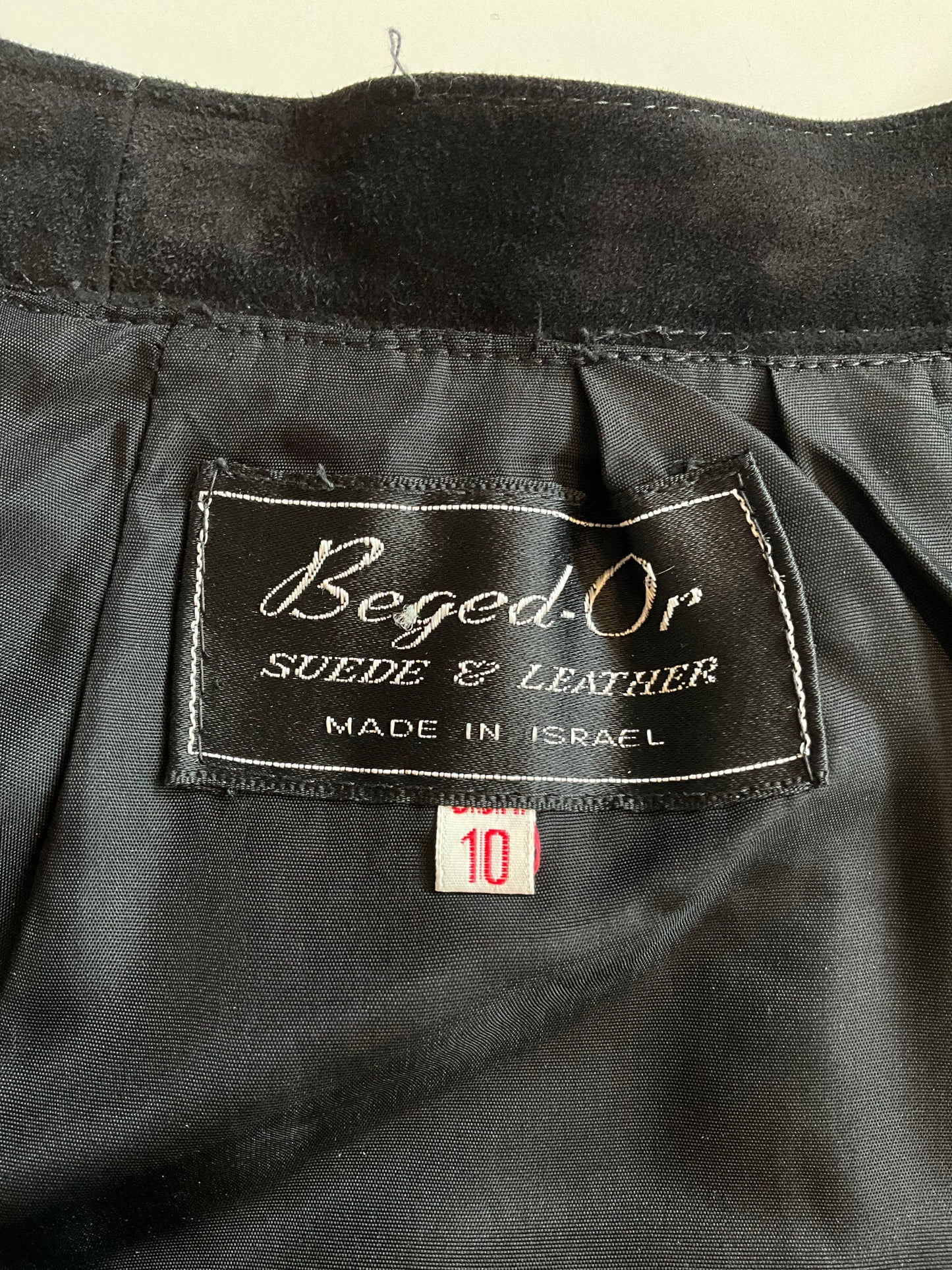 Vintage 1980s Black Suede Knee Length Pleated Skirt, Small