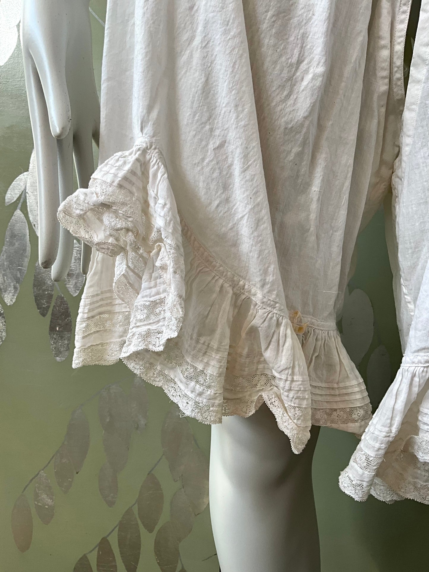 Antique Edwardian White Cotton Bloomers, Medium 