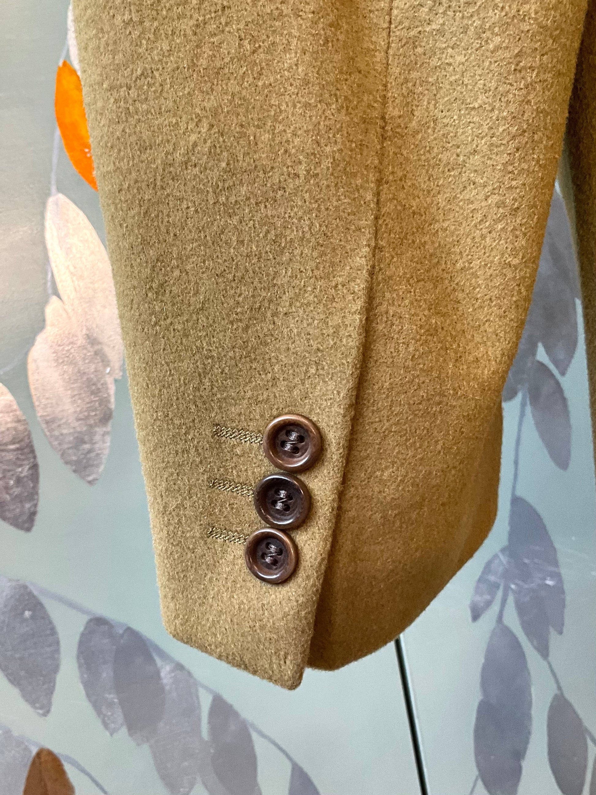 Vintage 1990s Men's Hugo Boss Green Cashmere Wool Blazer, Large 