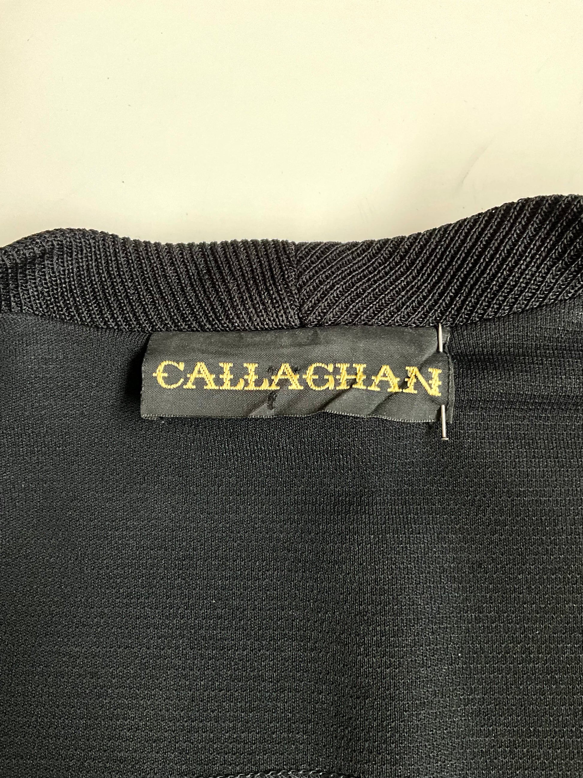 Vintage 1980s Callaghan Black Cardigan Blazer and Purple Skirt Set, Medium