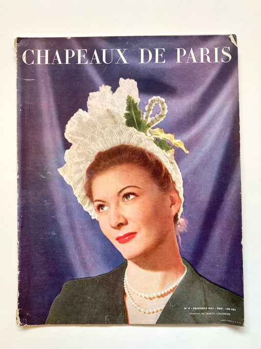Vintage French Fashion Magazine, Chapeaux de Paris No.4 Spring 1947