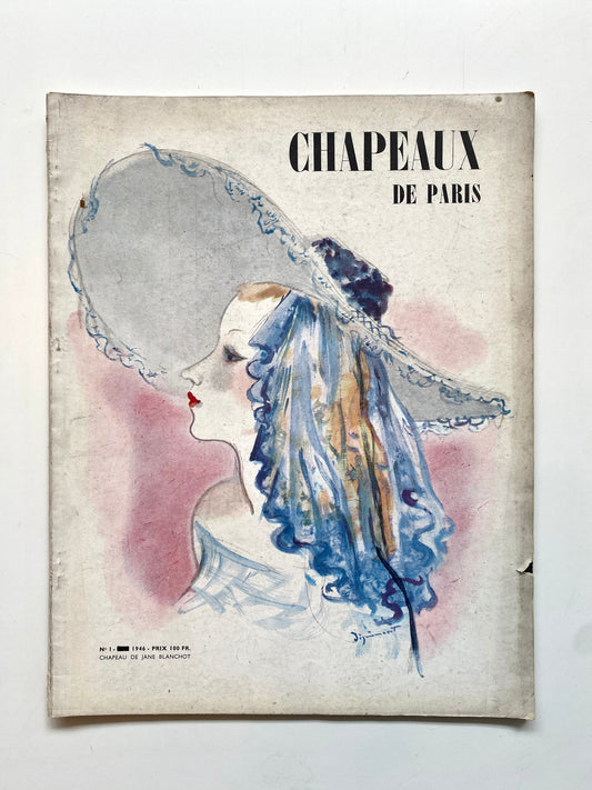 Vintage French Fashion Magazine, Chapeaux de Paris No.1 1946