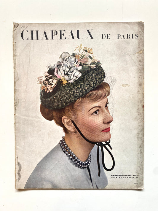Vintage French Fashion Magazine, Chapeaux De Paris No.8 Spring 1948