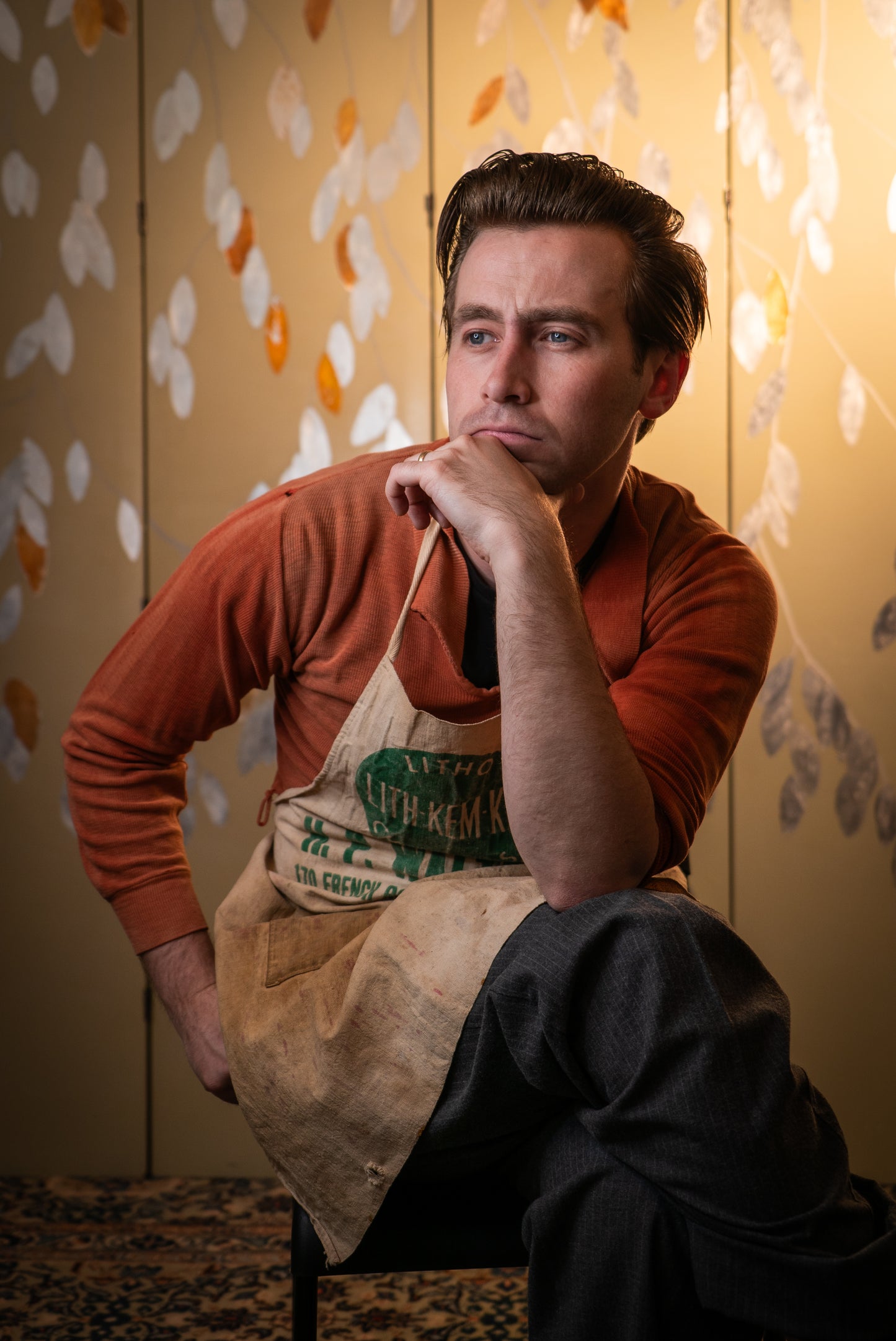 Vintage 1990s Ike & Dean Straight Grey Pinstripe Wool Pants, W36