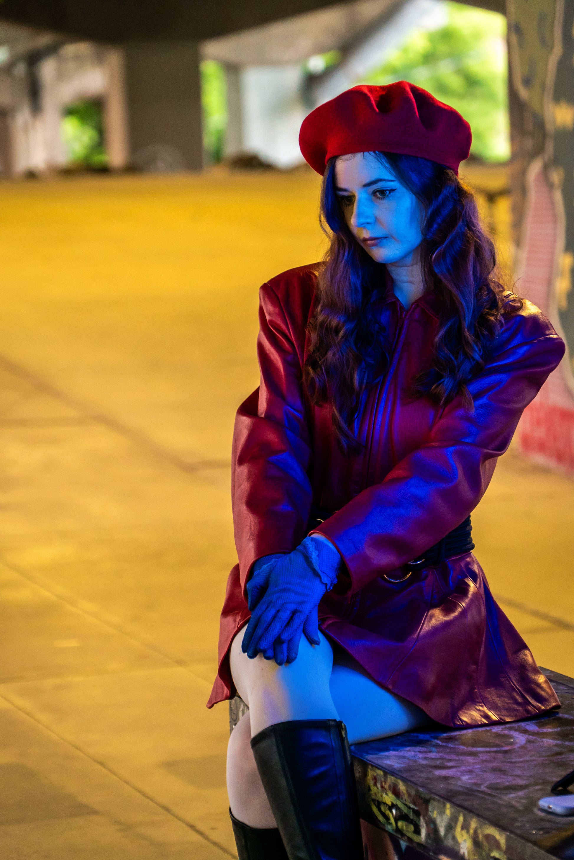 Vintage Red Wool Basque Beret