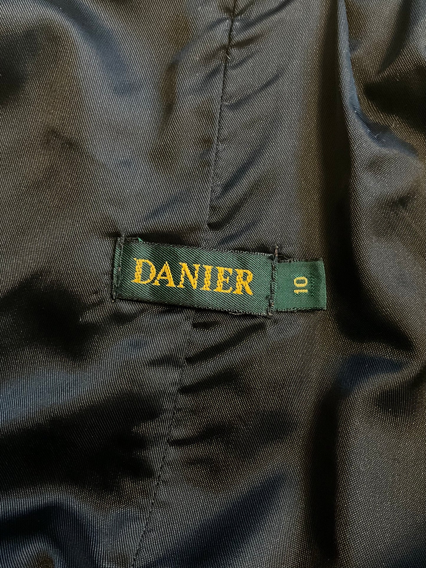 Vintage 1980s Deadstock Black Leather Danier Full Maxi Skirt, W27