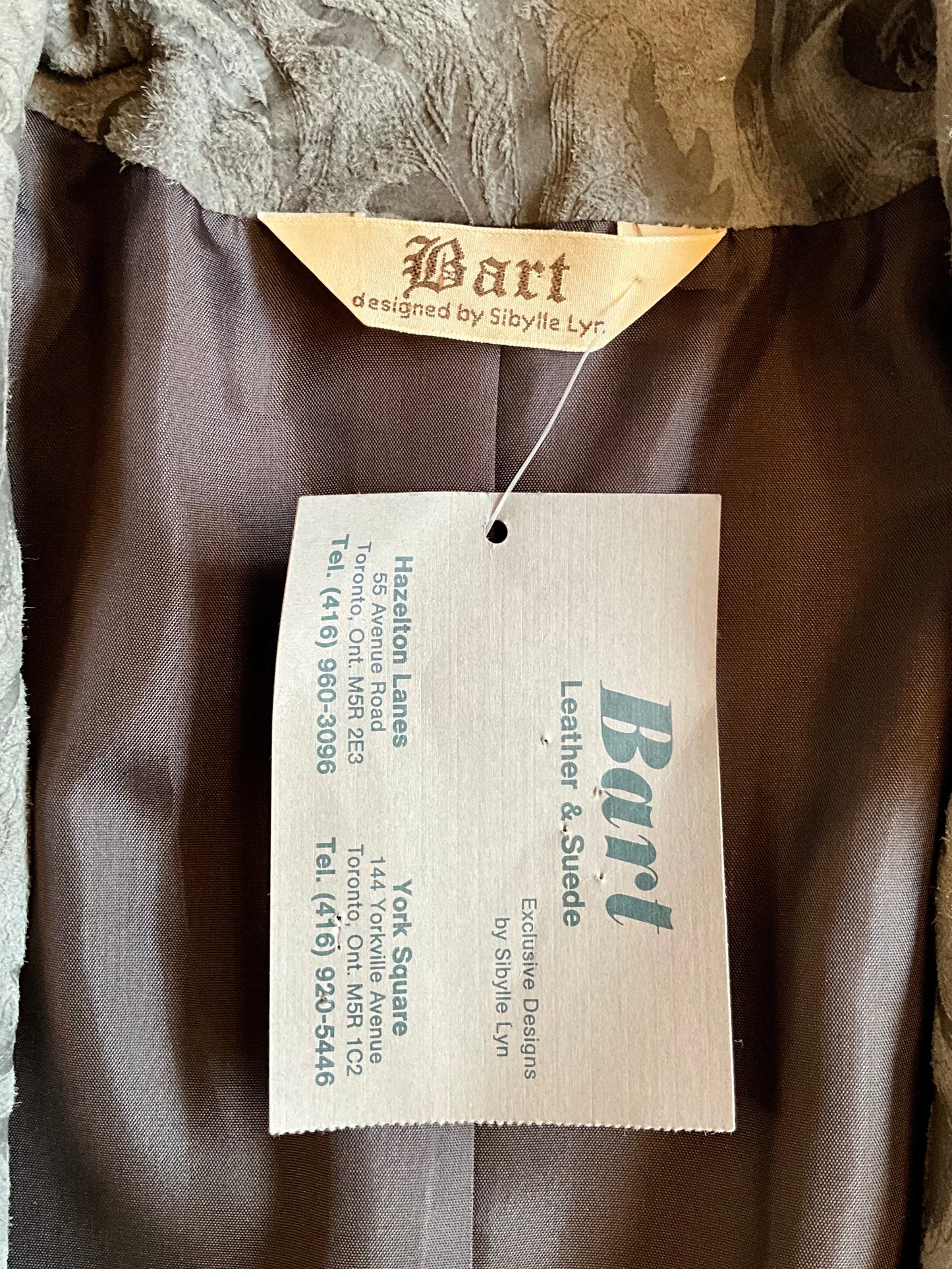 Vintage 1980s Deadstock Grey Embossed Suede Blazer, M/L