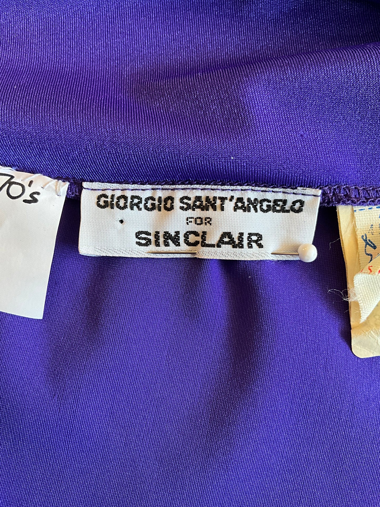 Vintage 1970s Giorgi di sant Angelo Purple Wrap Skirt Sarong
