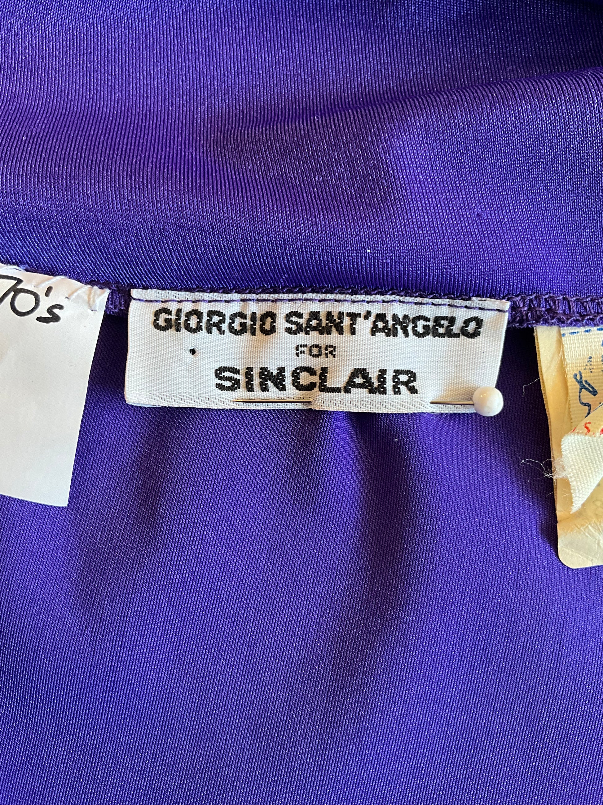 Vintage 1970s Giorgi di sant Angelo Purple Wrap Skirt Sarong