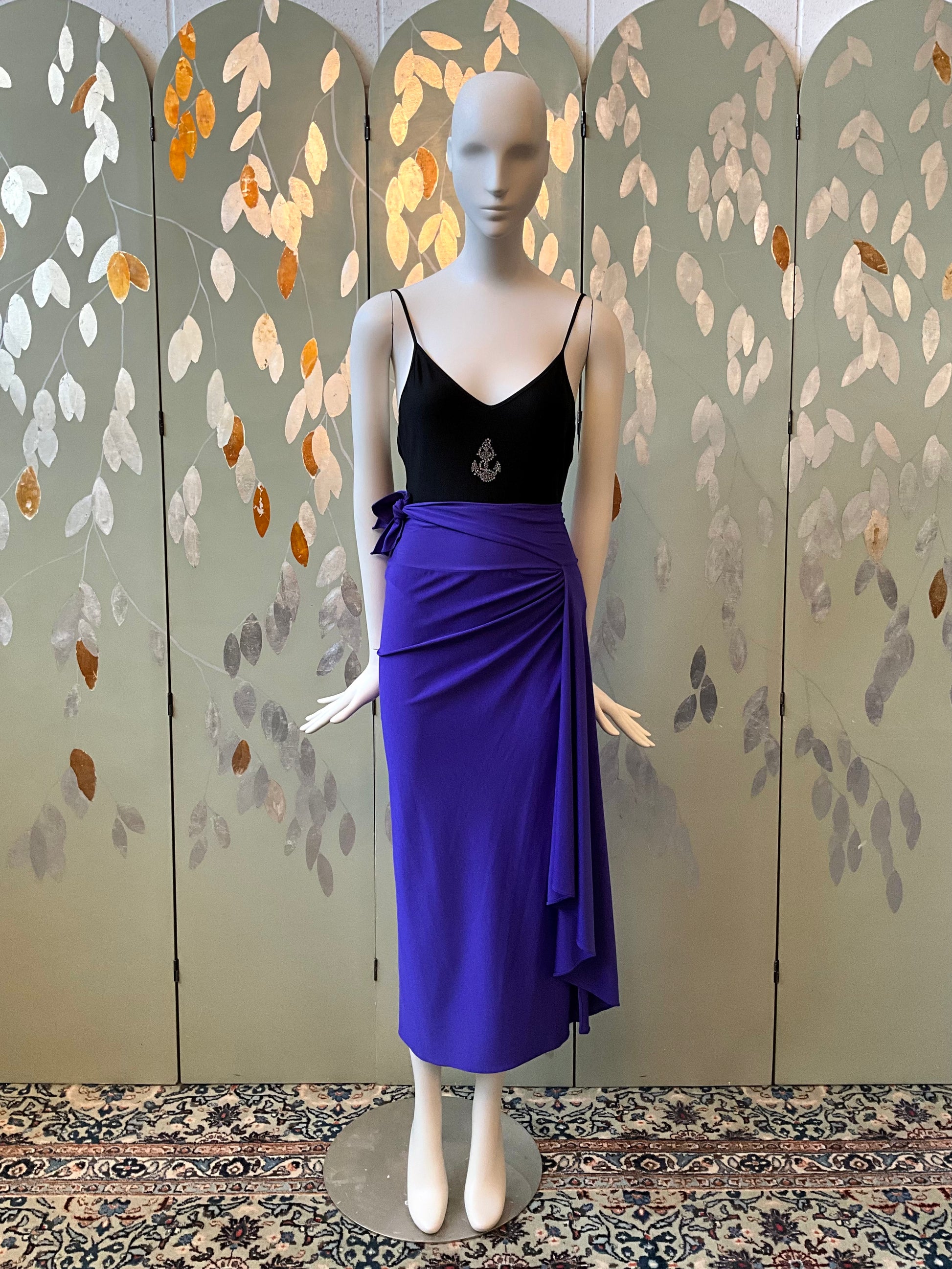 Vintage 1970s Giorgi di sant Angelo Purple Wrap Skirt Sarong