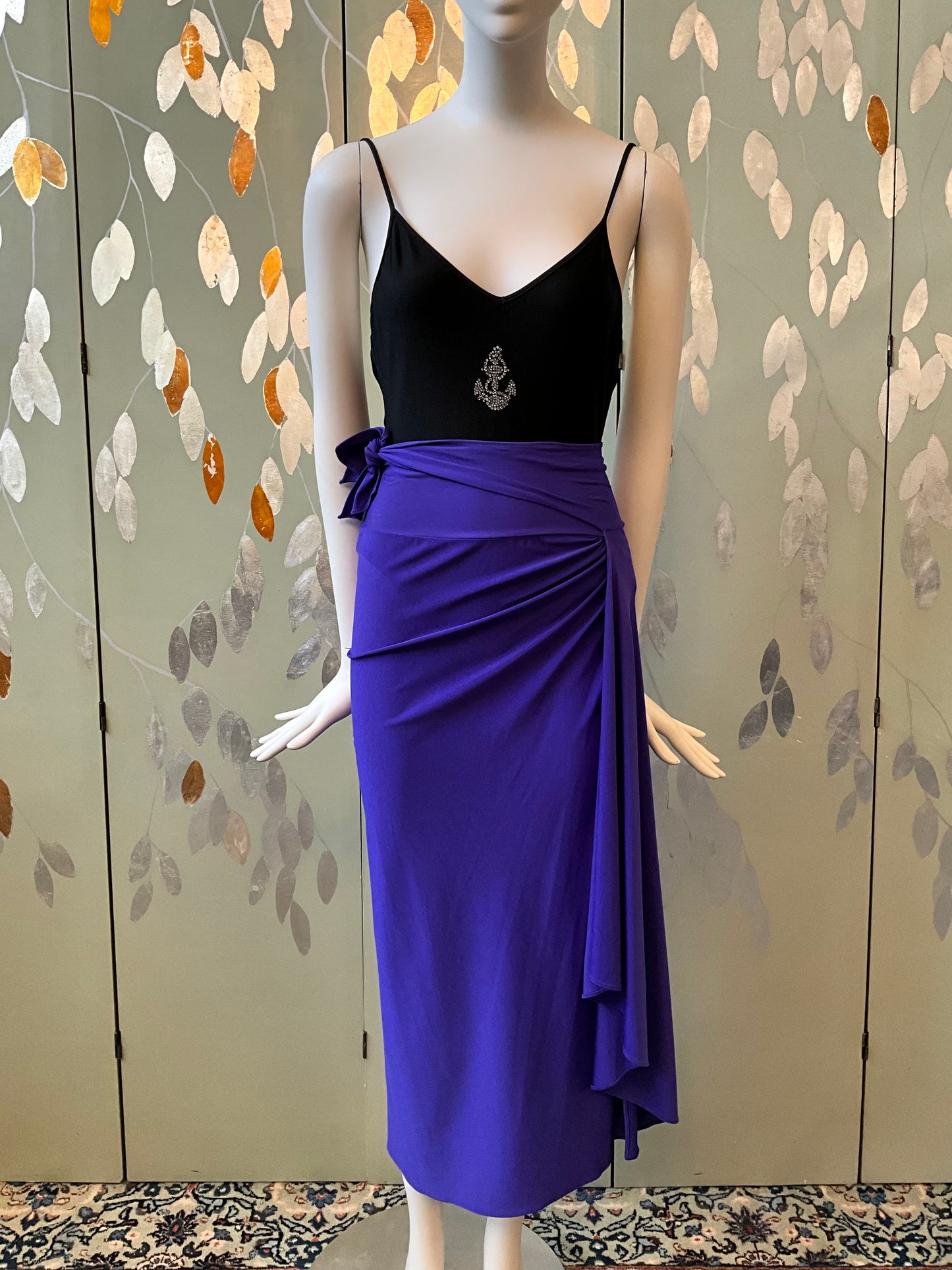 Vintage 1970s Giorgi di sant Angelo Purple Wrap Skirt Sarong