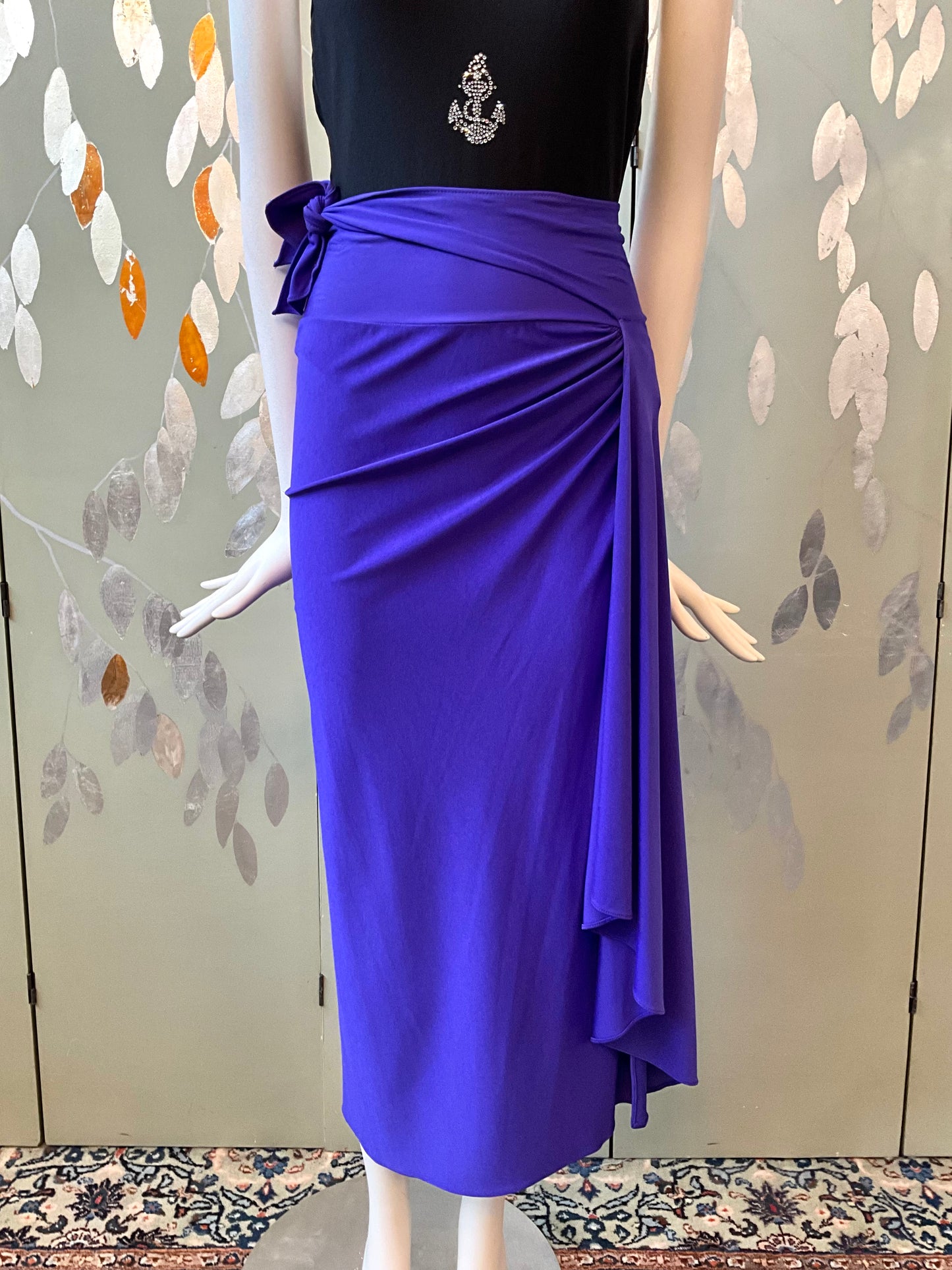 Vintage 1970s Giorgi di sant Angelo Purple Wrap Skirt Sarong