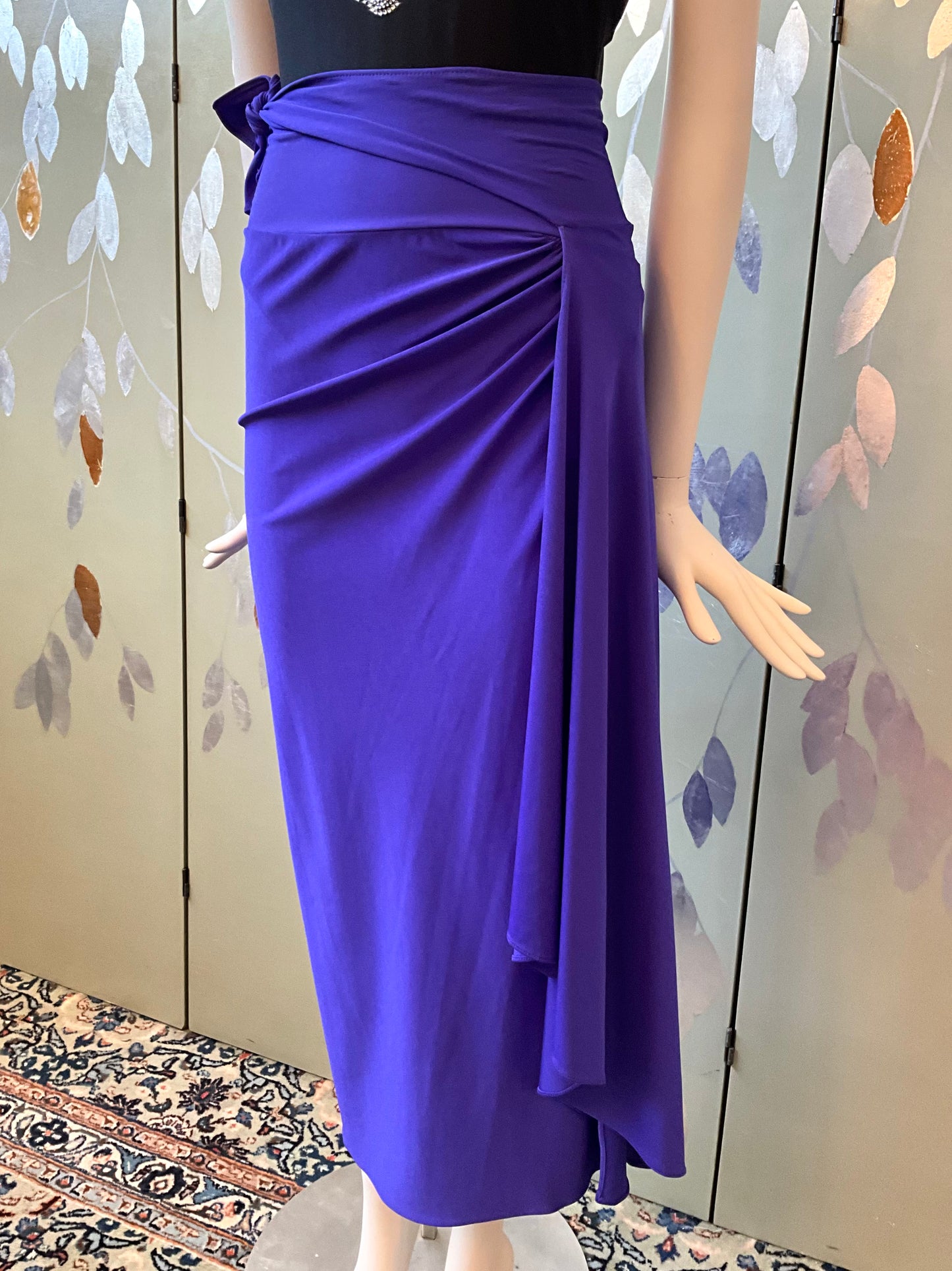 Vintage 1970s Giorgi di sant Angelo Purple Wrap Skirt Sarong