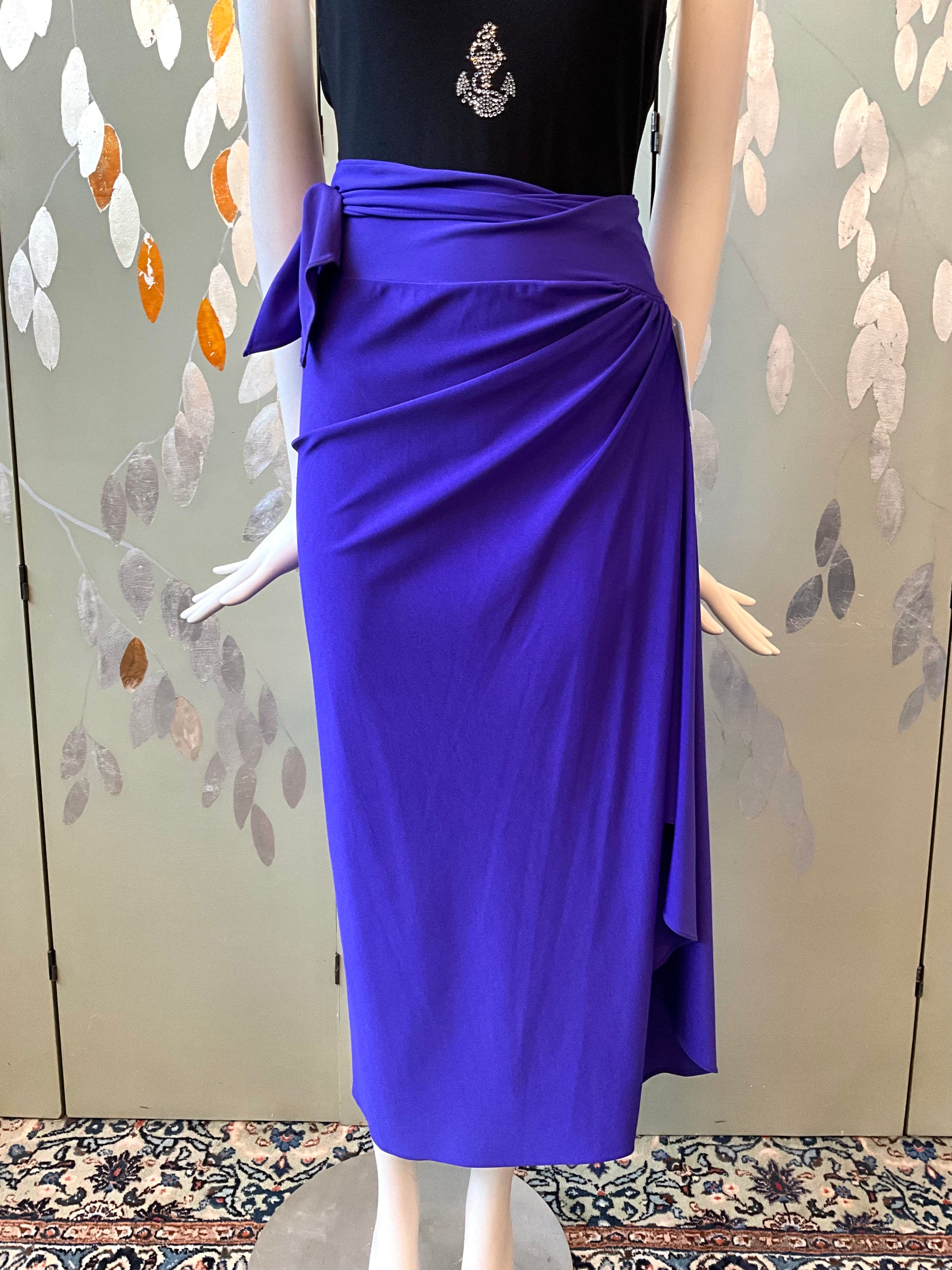 Vintage 1970s Giorgi di sant Angelo Purple Wrap Skirt Sarong