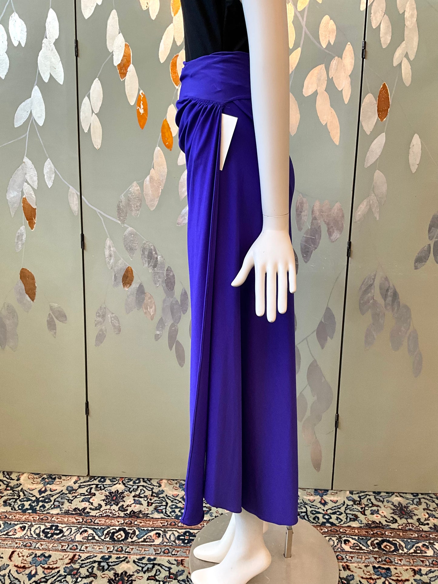 Vintage 1970s Giorgi di sant Angelo Purple Wrap Skirt Sarong
