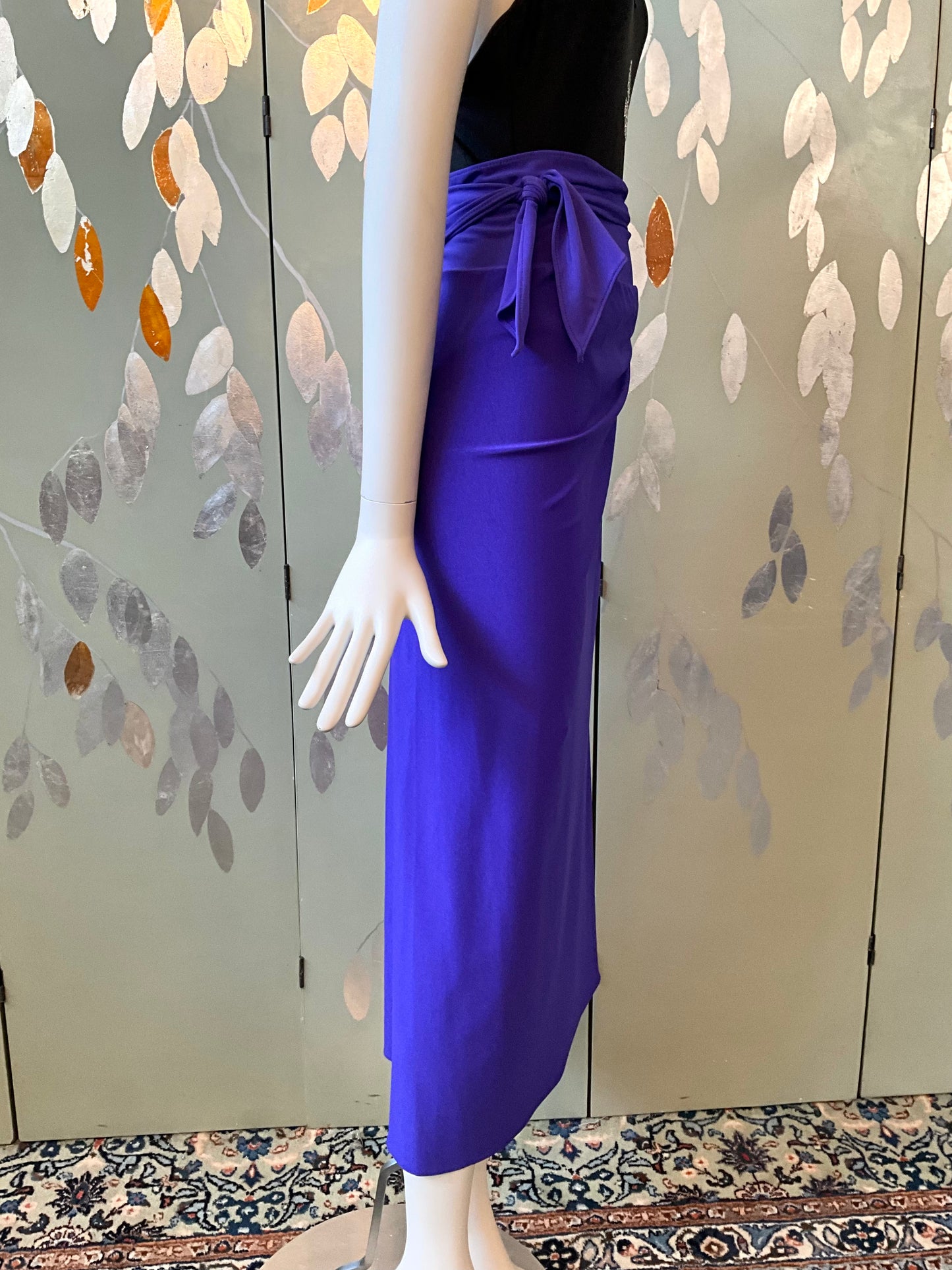 Vintage 1970s Giorgi di sant Angelo Purple Wrap Skirt Sarong