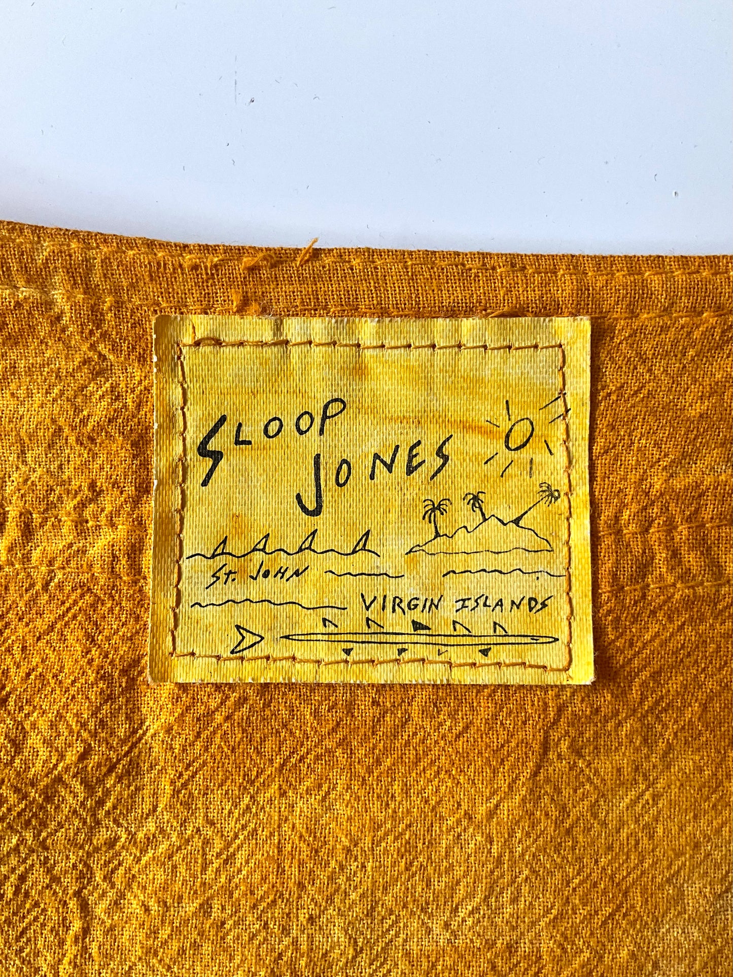 Vintage 1990s Orange Yellow Hand Painted Cotton Maxi Dress and Jacket, Large