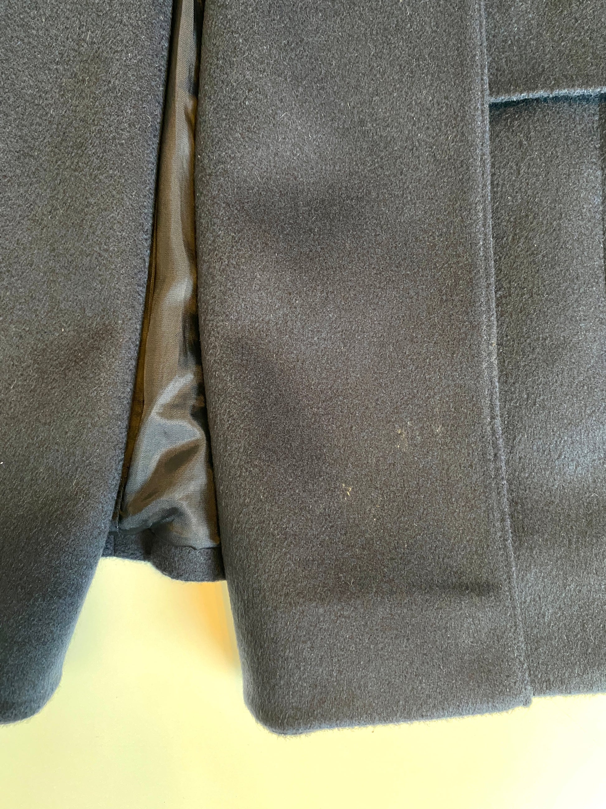 Vintage 1990s Navy Cashmere Double Breasted Blazer, Medium
