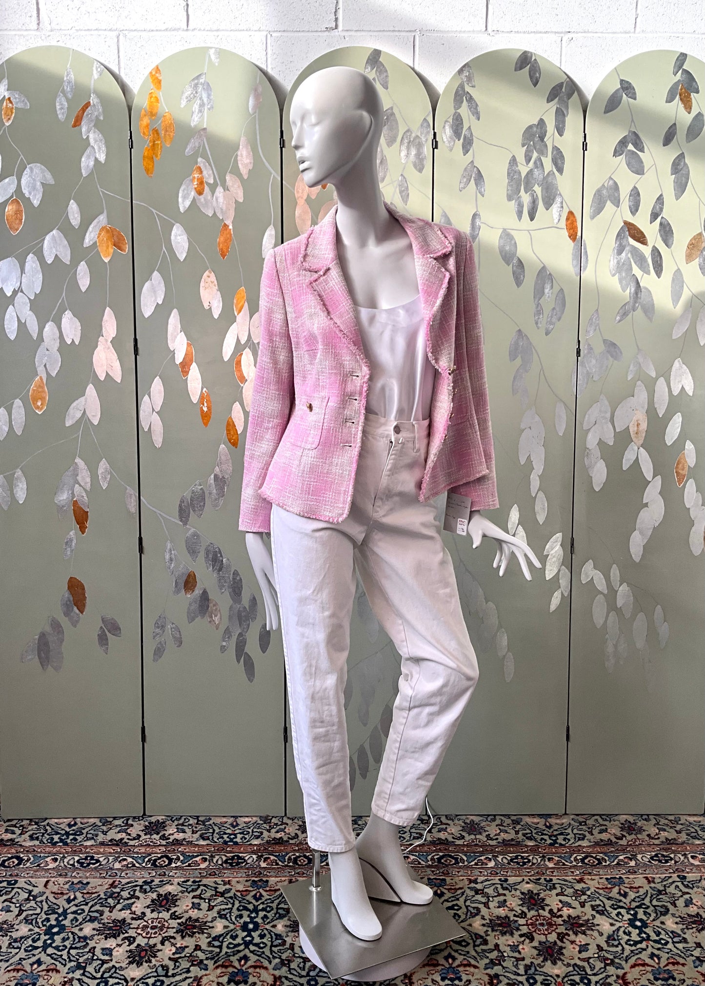 Vintage 1990s Pink Chanel-Style Blazer, Medium