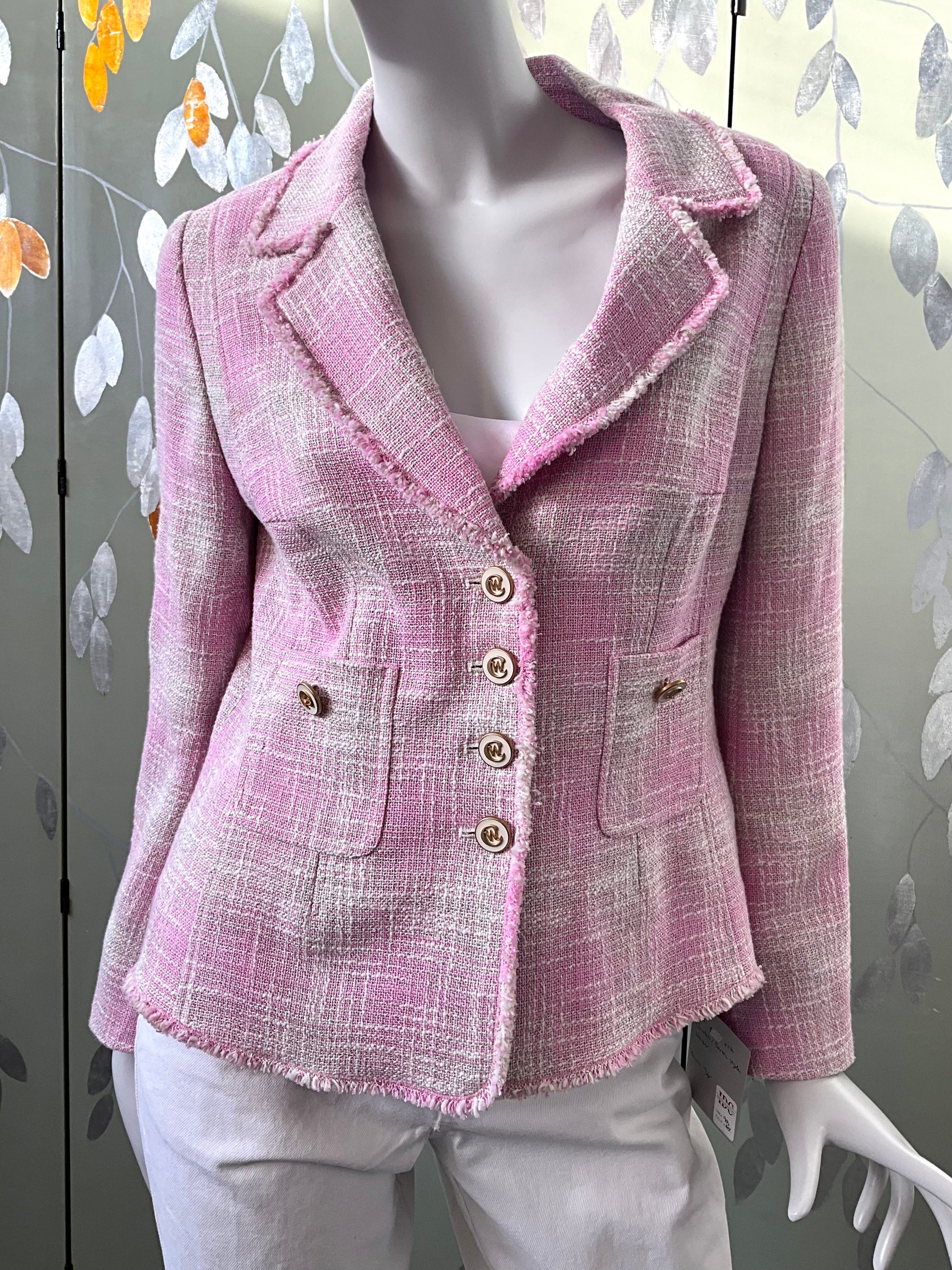 Vintage 1990s Pink Chanel-Style Blazer, Medium