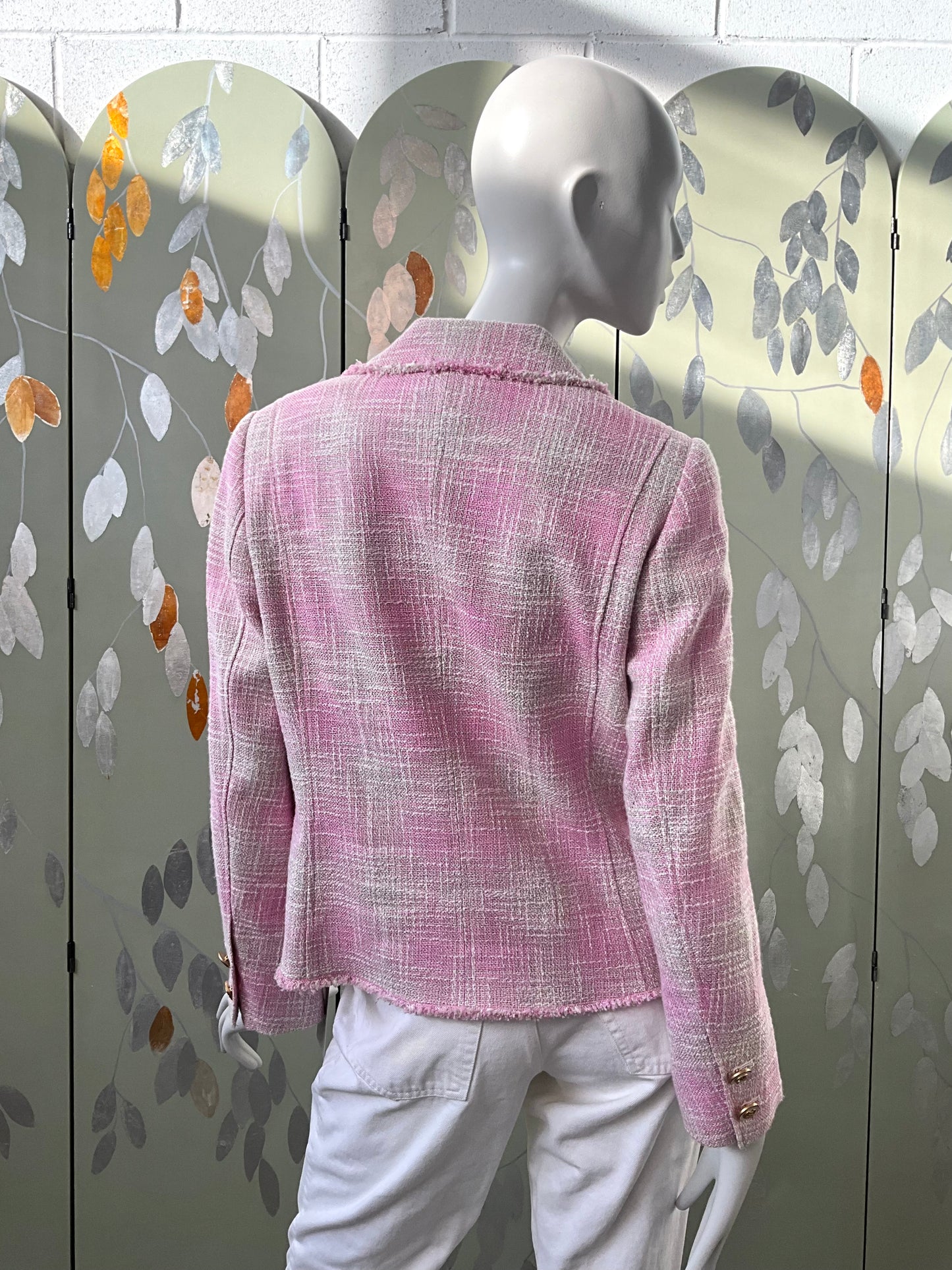 Vintage 1990s Pink Chanel-Style Blazer, Medium